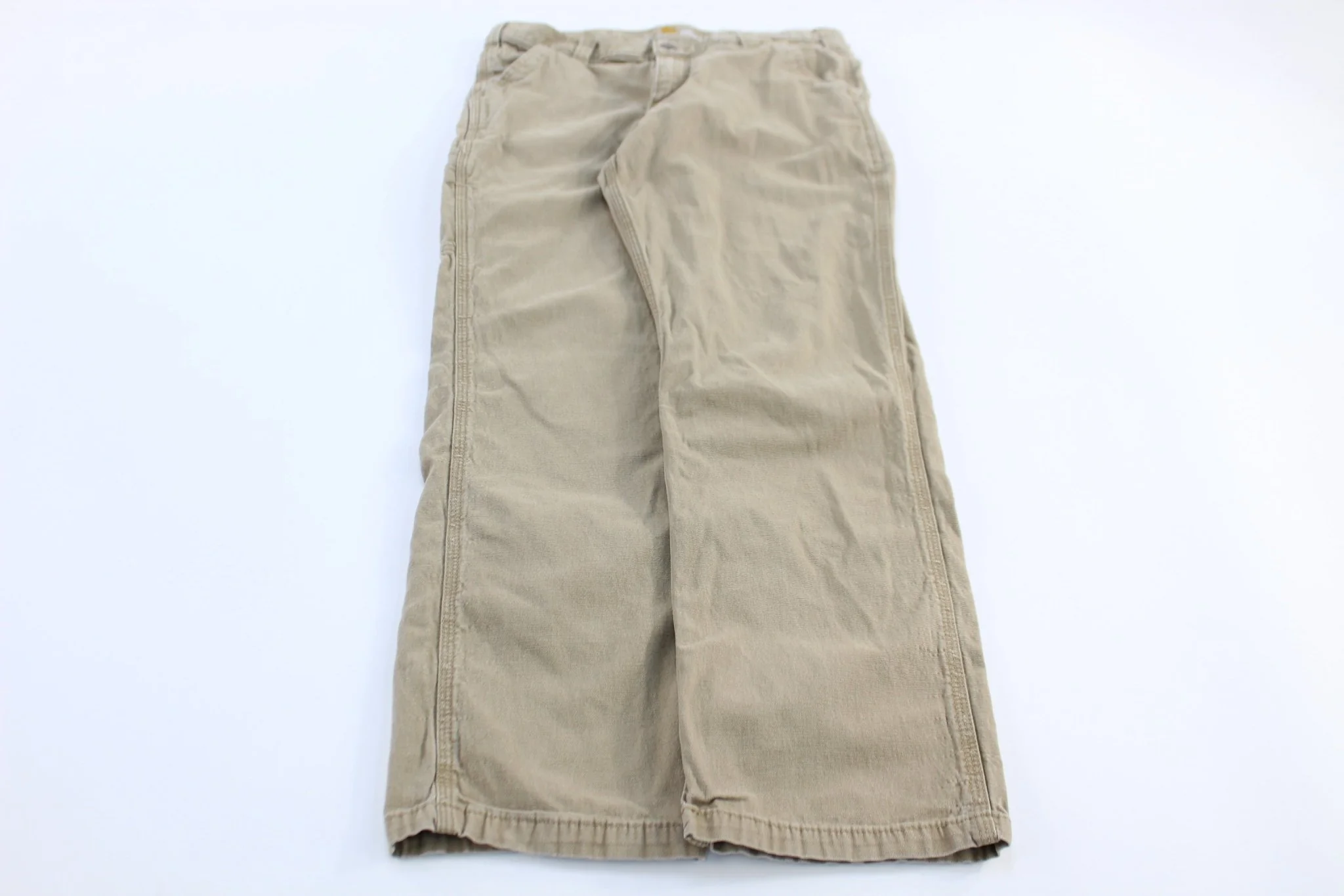 Carhartt Logo Patch Tan Relaxed Fit Pants