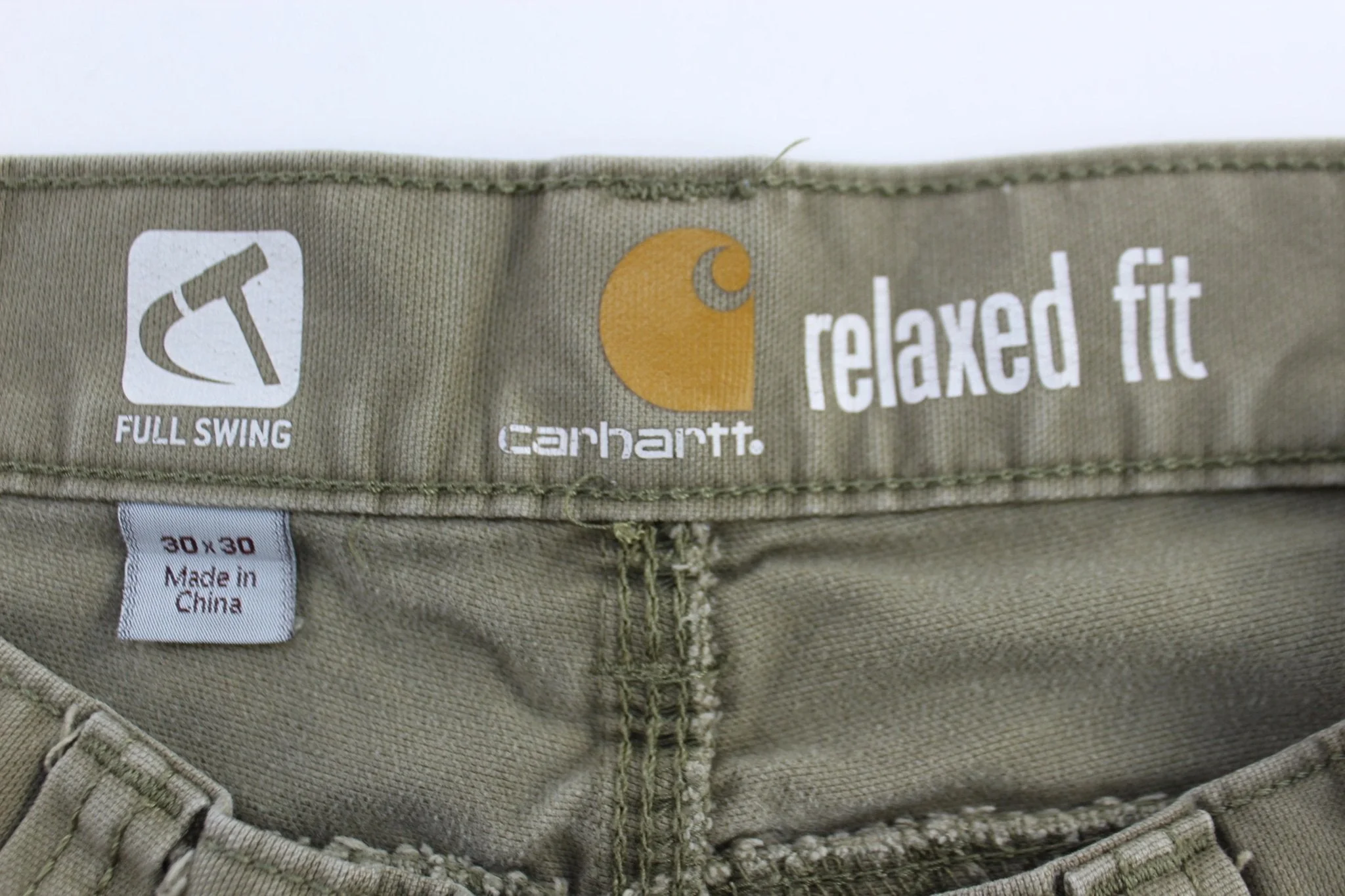 Carhartt Logo Patch Tan Relaxed Fit Pants - Image 4