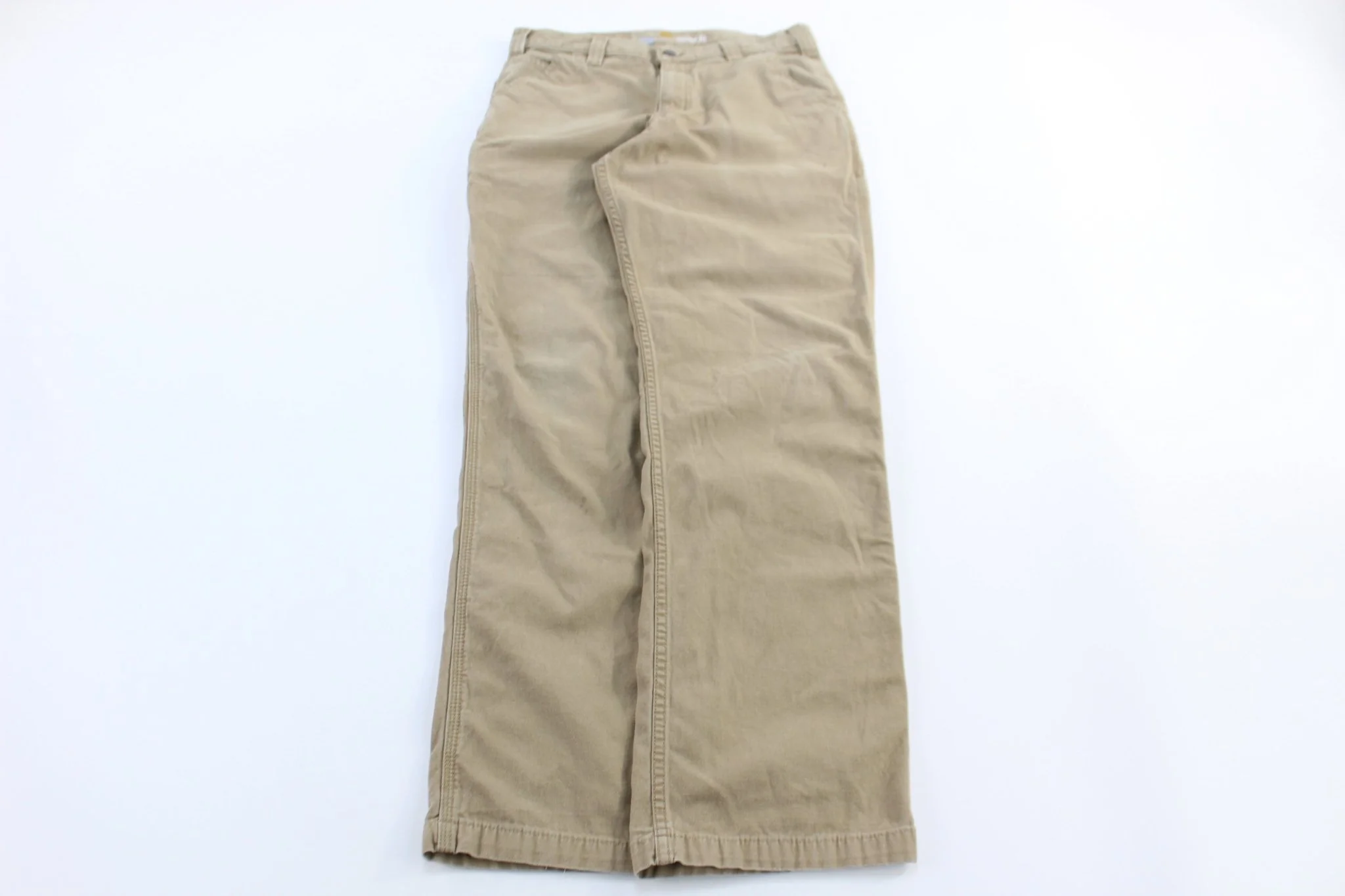 Carhartt Logo Patch Tan Relaxed Fit Pants