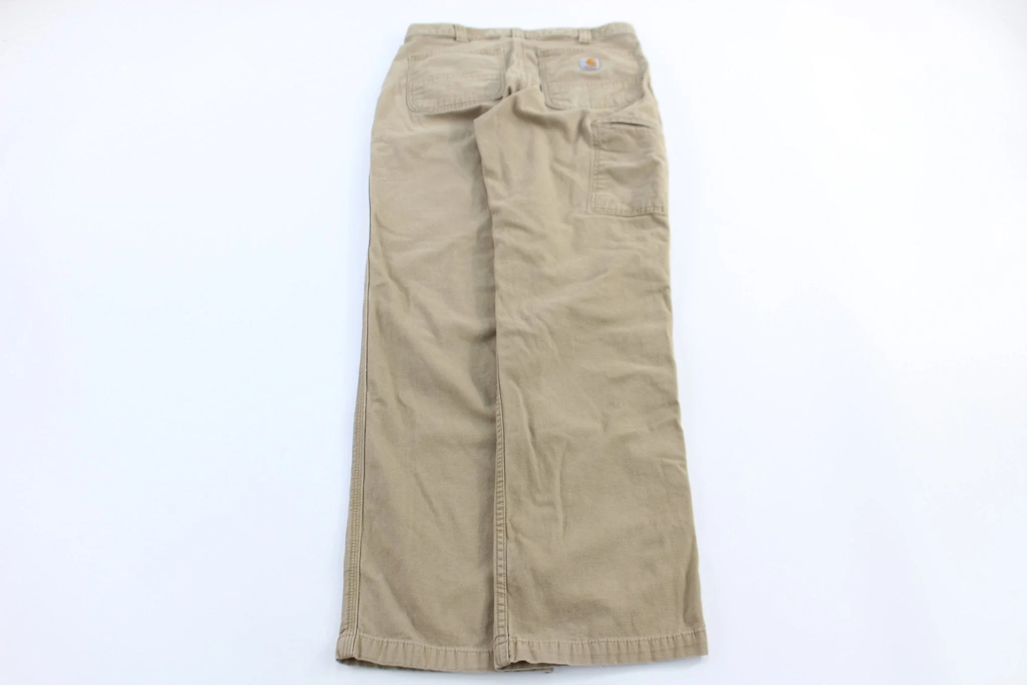Carhartt Logo Patch Tan Relaxed Fit Pants - Image 2
