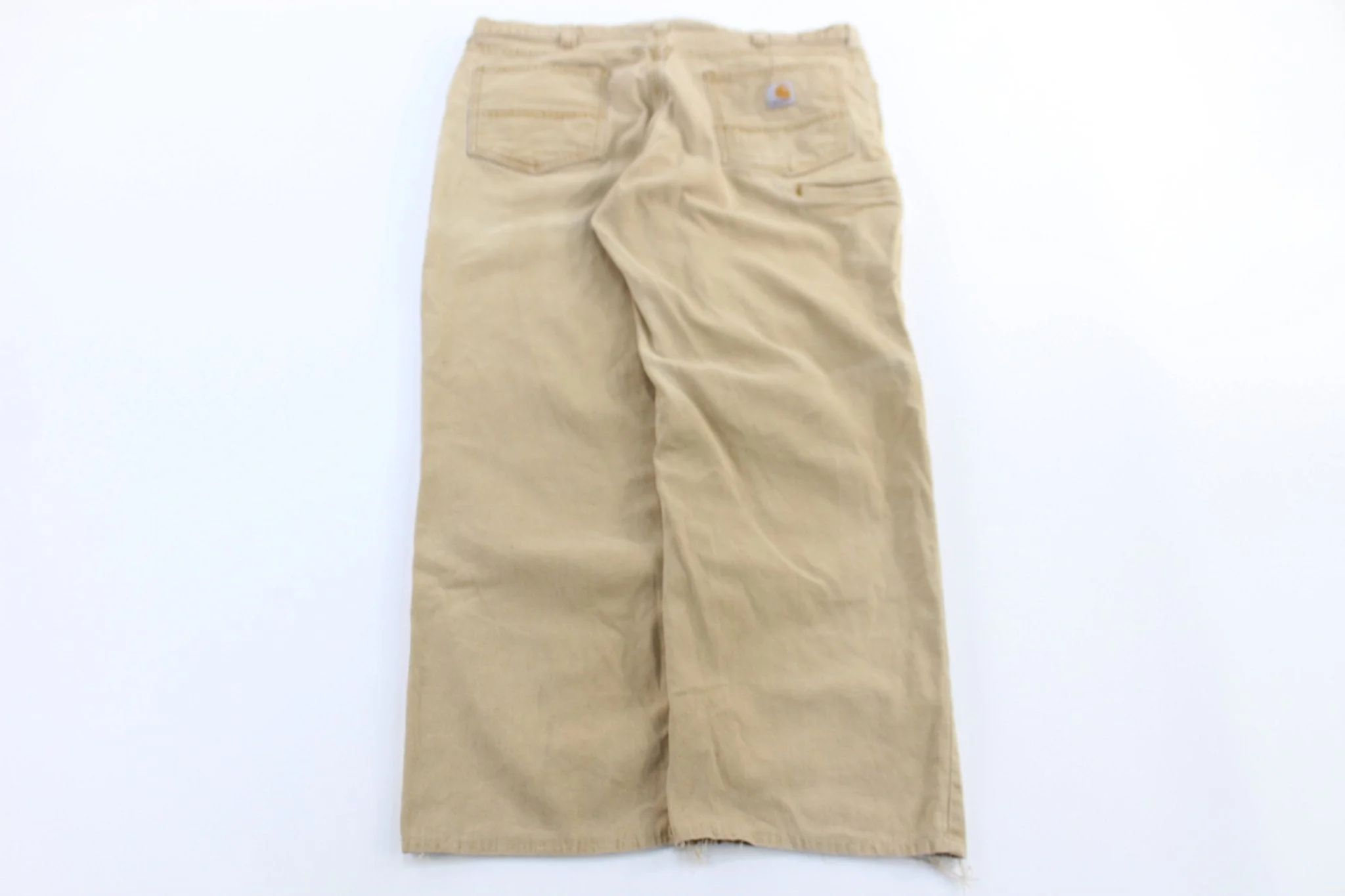 Carhartt Logo Patch Tan Relaxed Fit Pants - Image 2