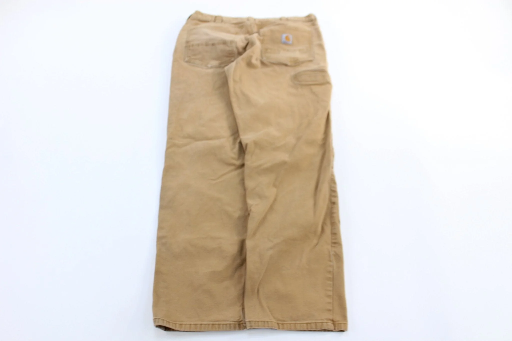 Carhartt Logo Patch Tan Relaxed Fit Pants - Image 2