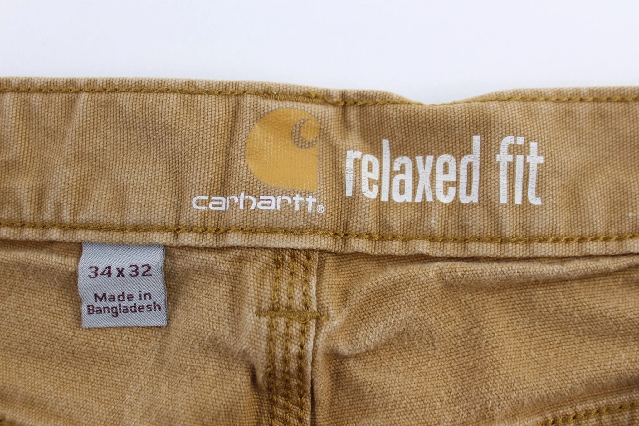 Carhartt Logo Patch Tan Relaxed Fit Pants - Image 4