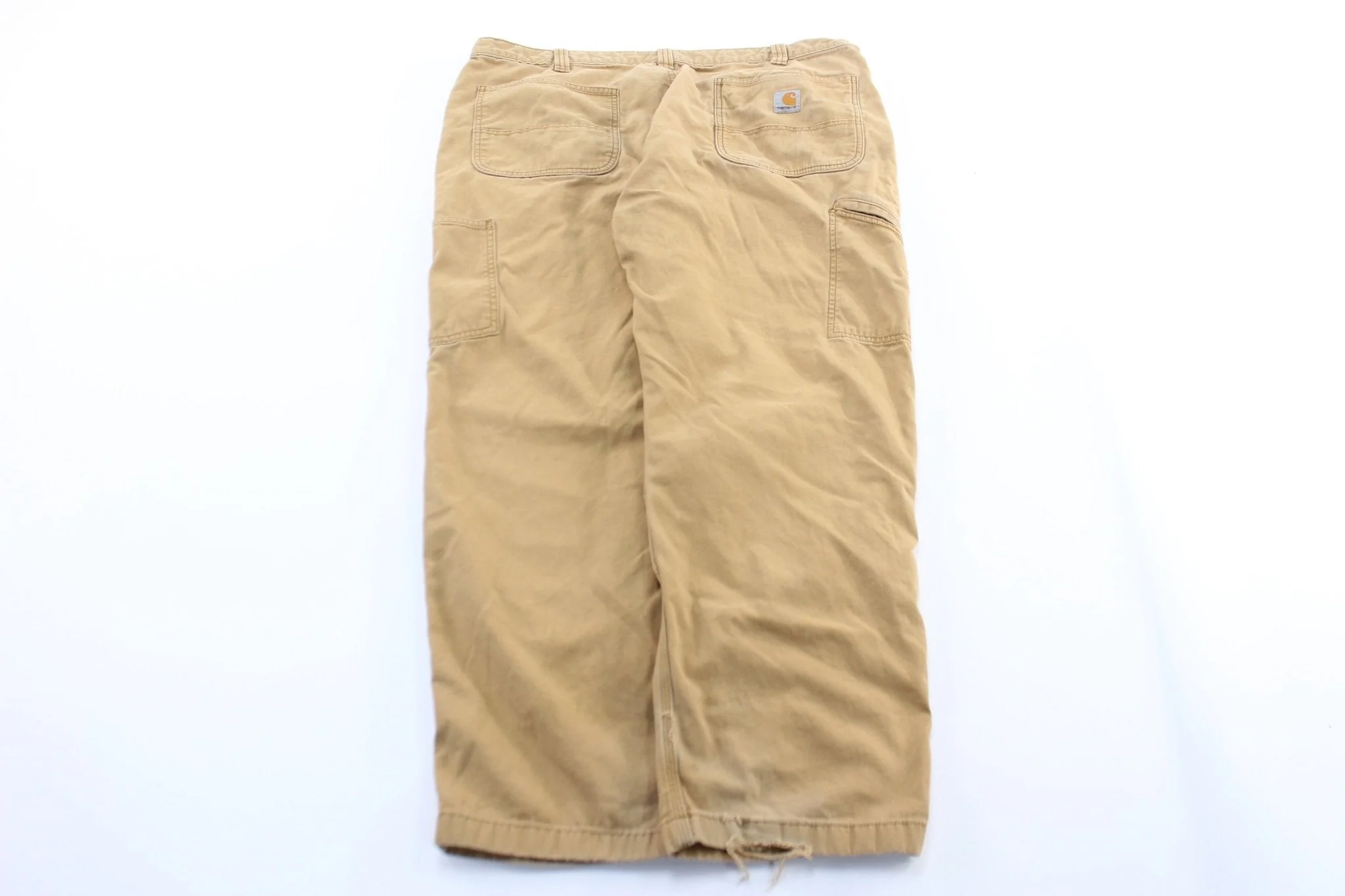 Carhartt Logo Patch Tan Relaxed Fit Pants - Image 2
