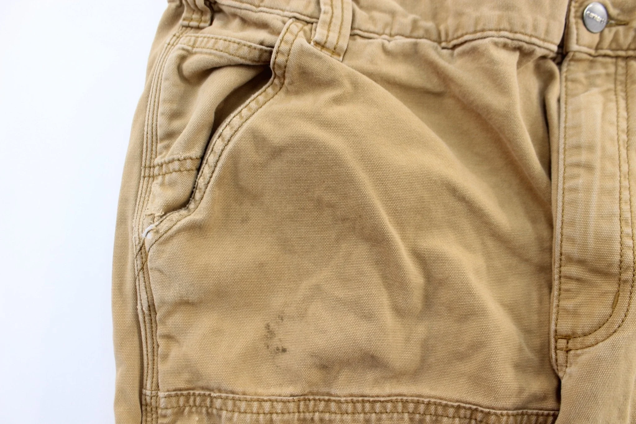 Carhartt Logo Patch Tan Relaxed Fit Pants - Image 3