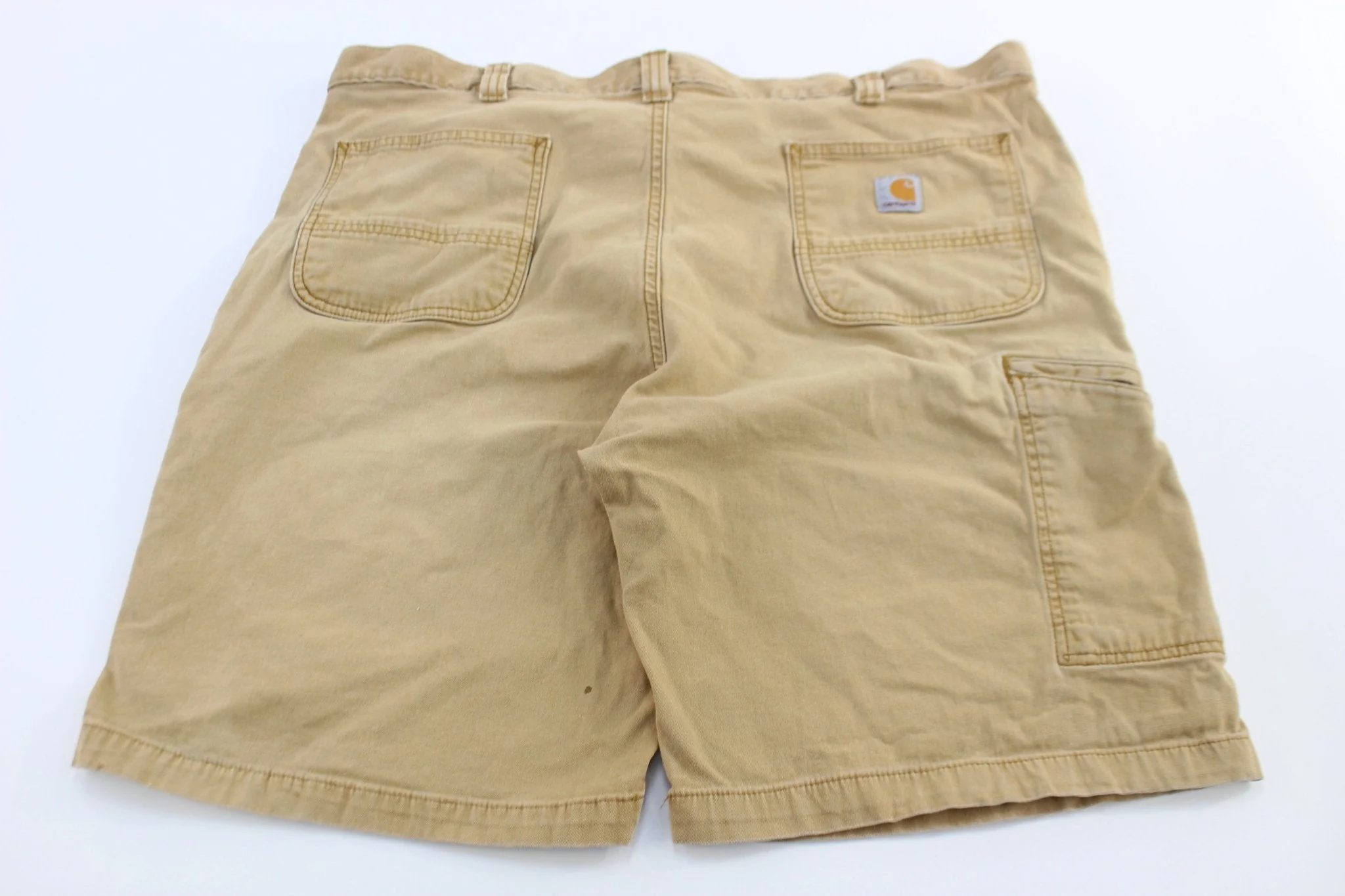 Carhartt Logo Patch Tan Relaxed Fit Shorts - Image 2