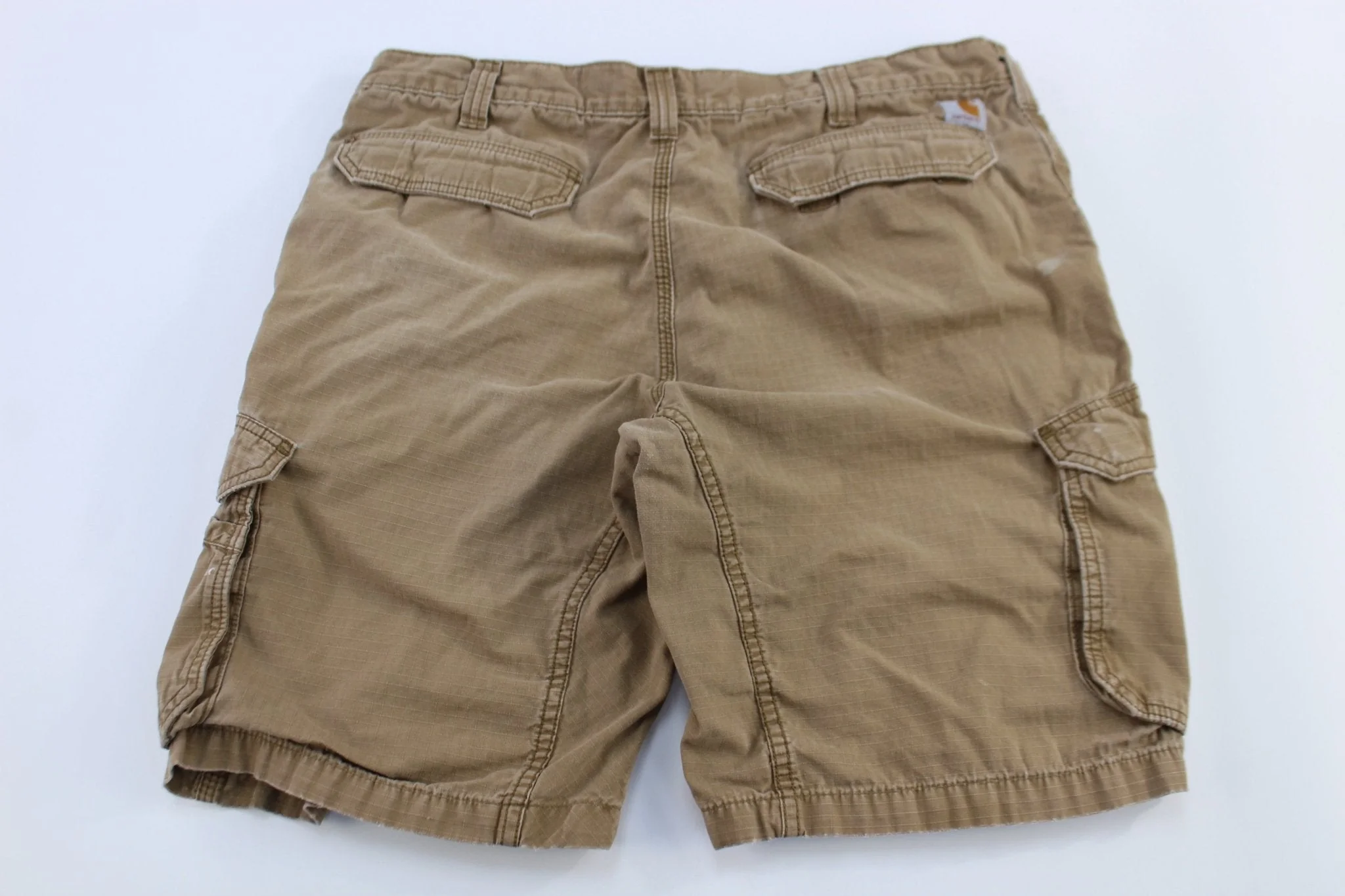 Carhartt Logo Patch Tan Relaxed Fit Shorts - Image 2