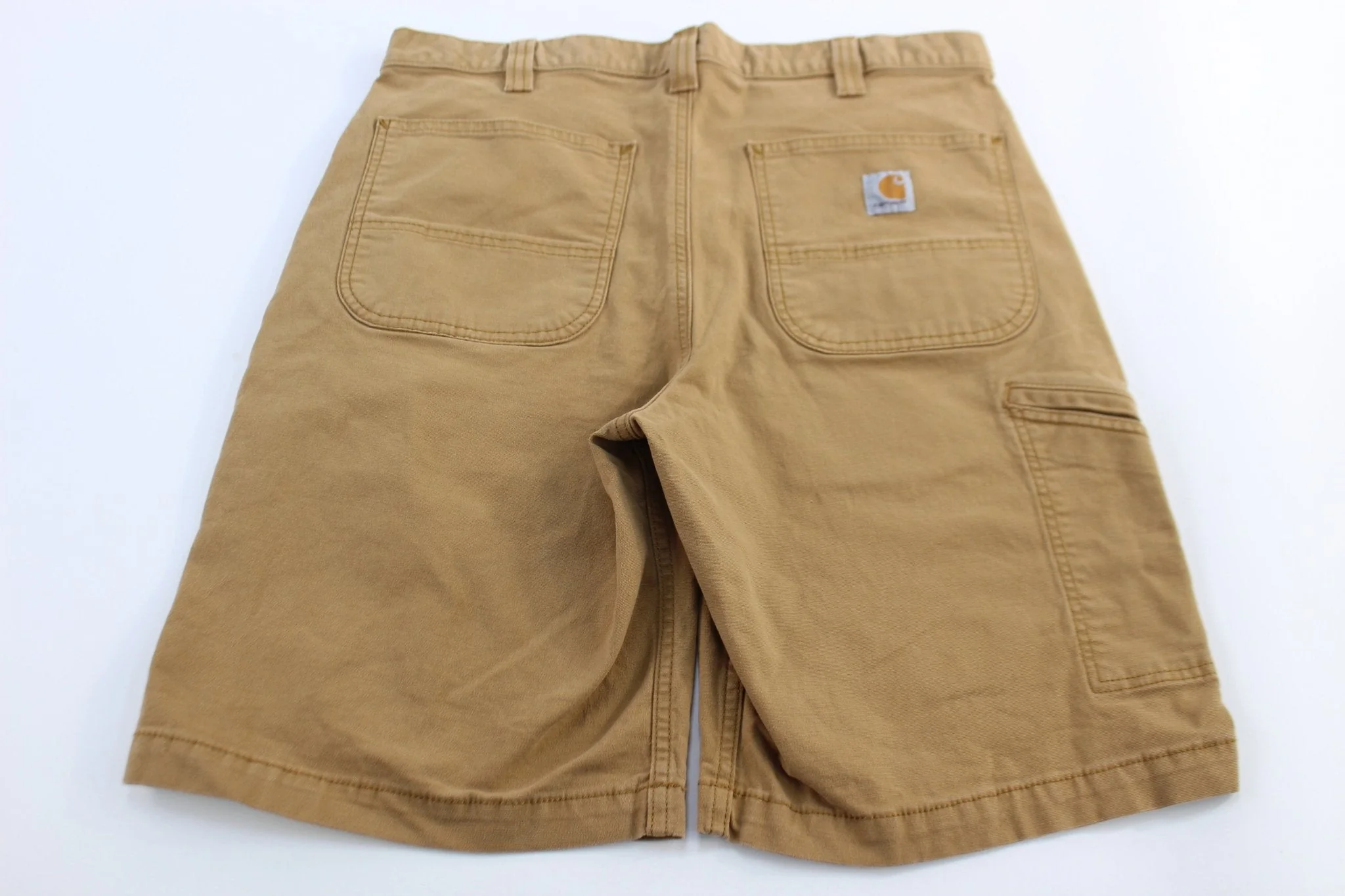 Carhartt Logo Patch Tan Relaxed Fit Shorts - Image 2