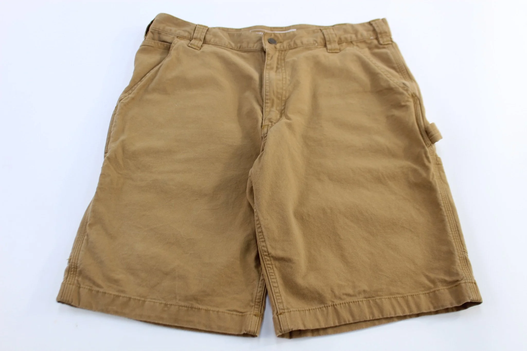 Carhartt Logo Patch Tan Relaxed Fit Shorts