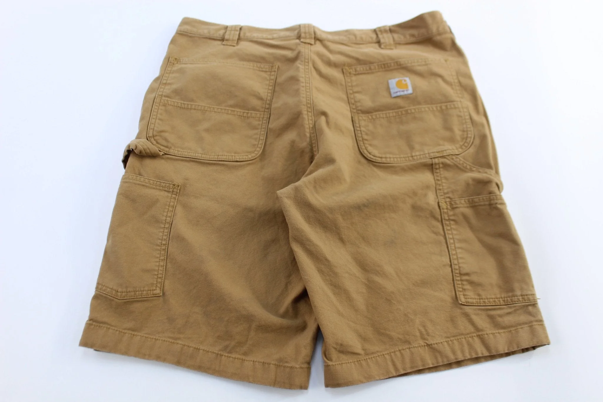 Carhartt Logo Patch Tan Relaxed Fit Shorts - Image 2