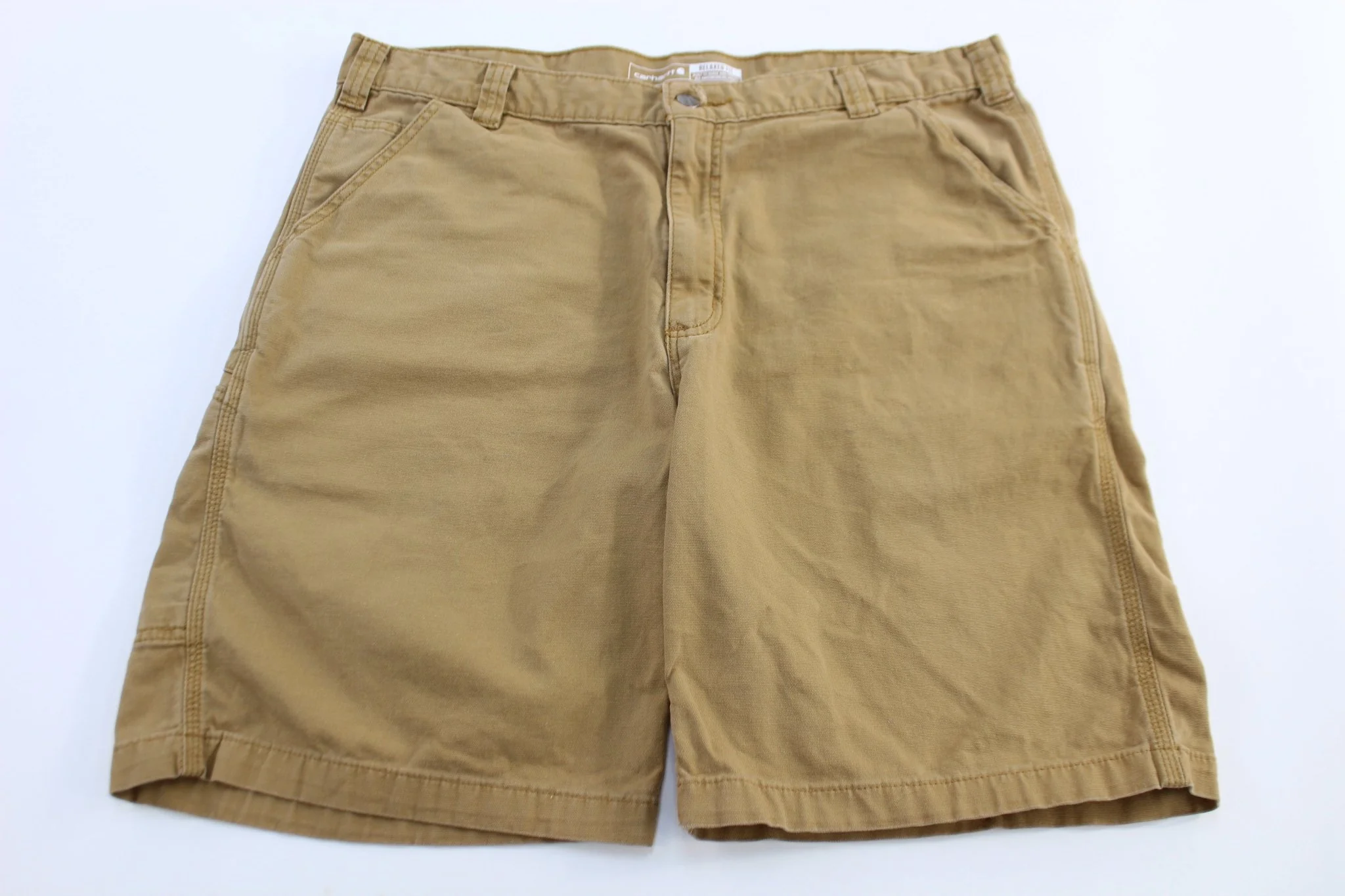Carhartt Logo Patch Tan Relaxed Fit Shorts
