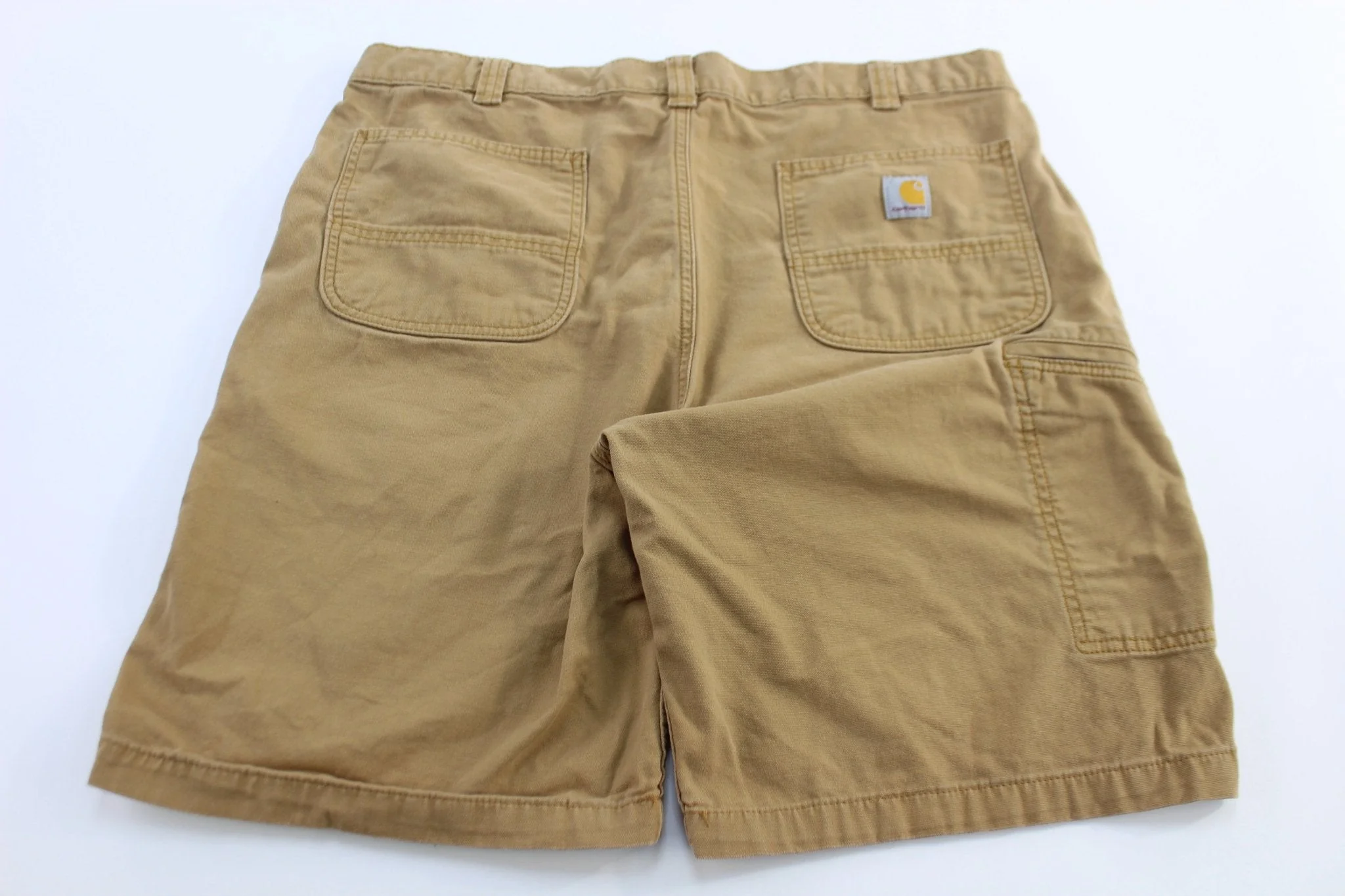 Carhartt Logo Patch Tan Relaxed Fit Shorts - Image 2
