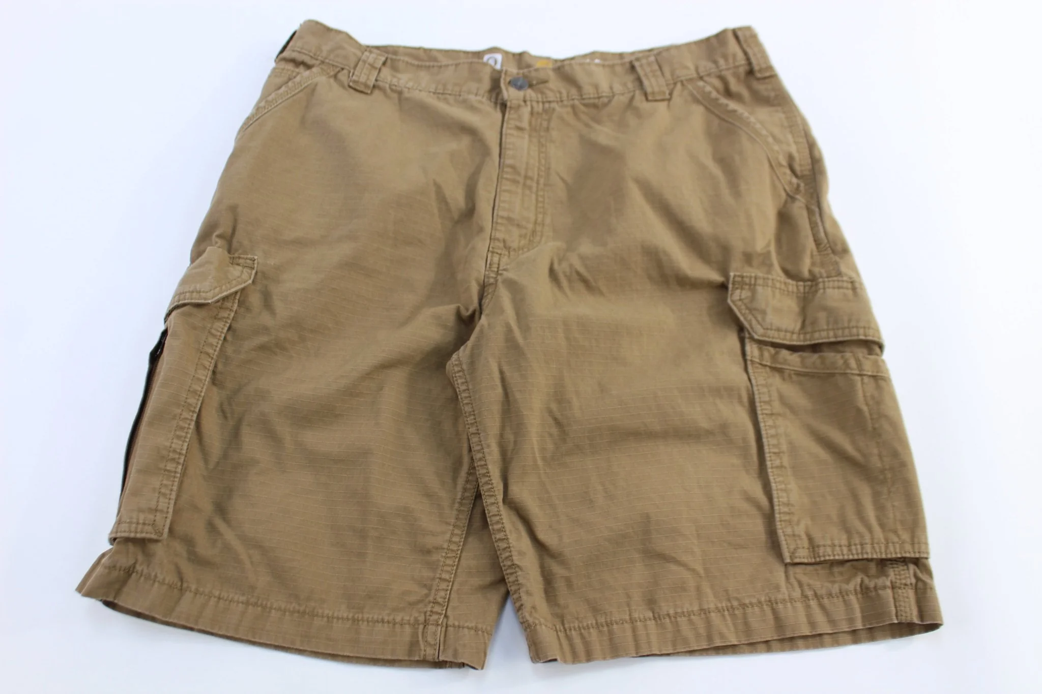 Carhartt Logo Patch Tan Relaxed Fit Shorts