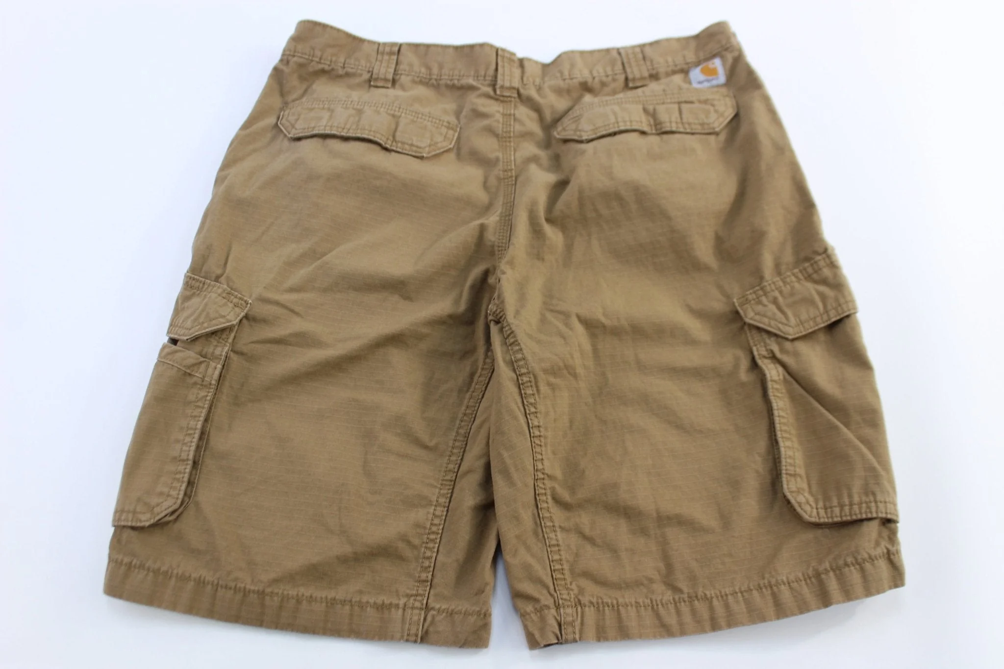 Carhartt Logo Patch Tan Relaxed Fit Shorts - Image 2
