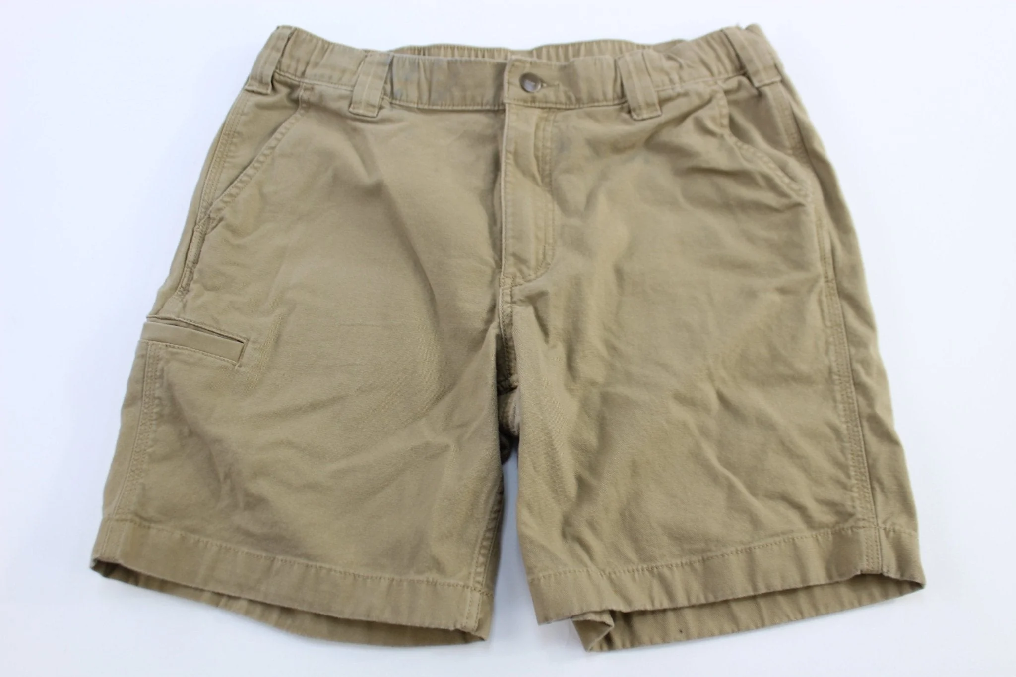 Carhartt Logo Patch Tan Shorts - Image 2