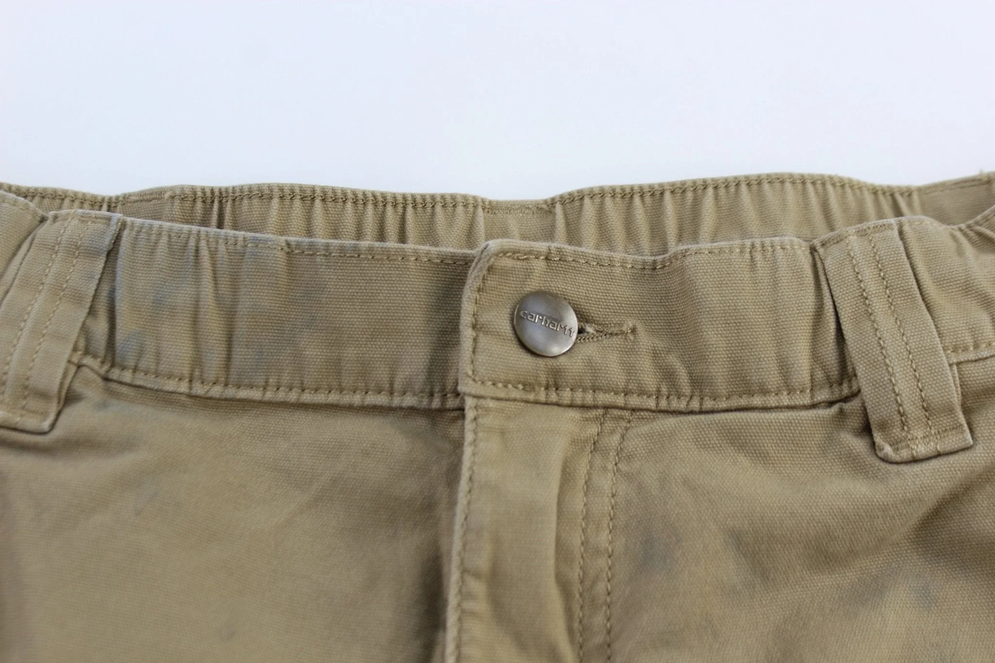 Carhartt Logo Patch Tan Shorts - Image 3