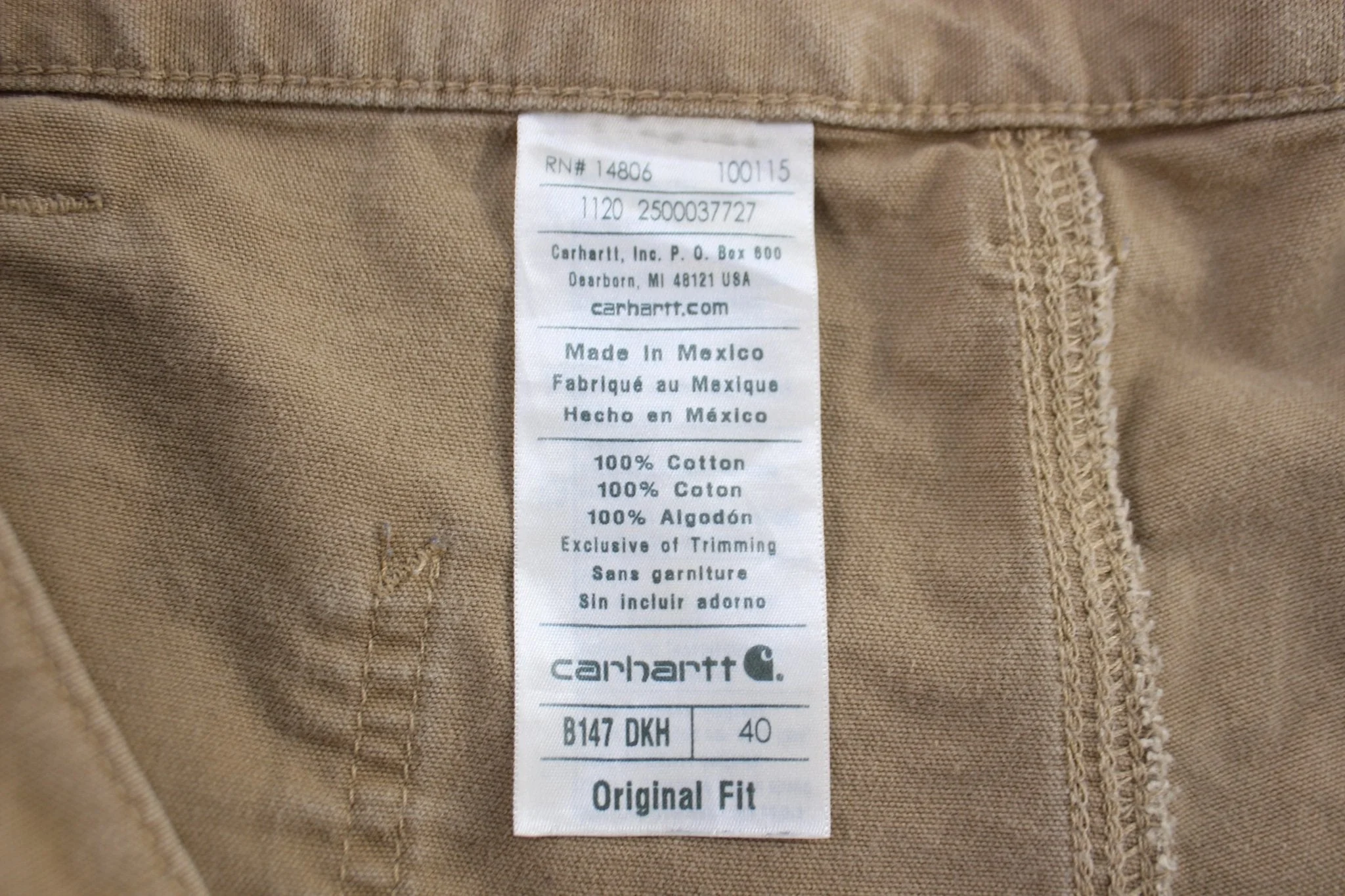Carhartt Logo Patch Tan Shorts - Image 4