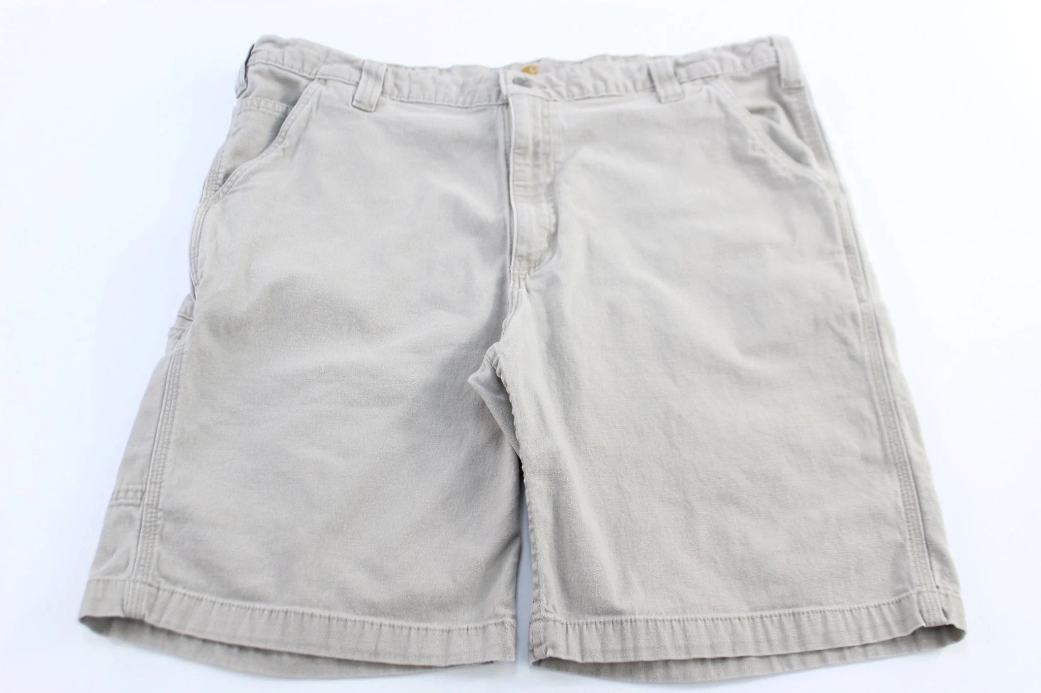 Carhartt Logo Patch Tan Shorts - Image 2