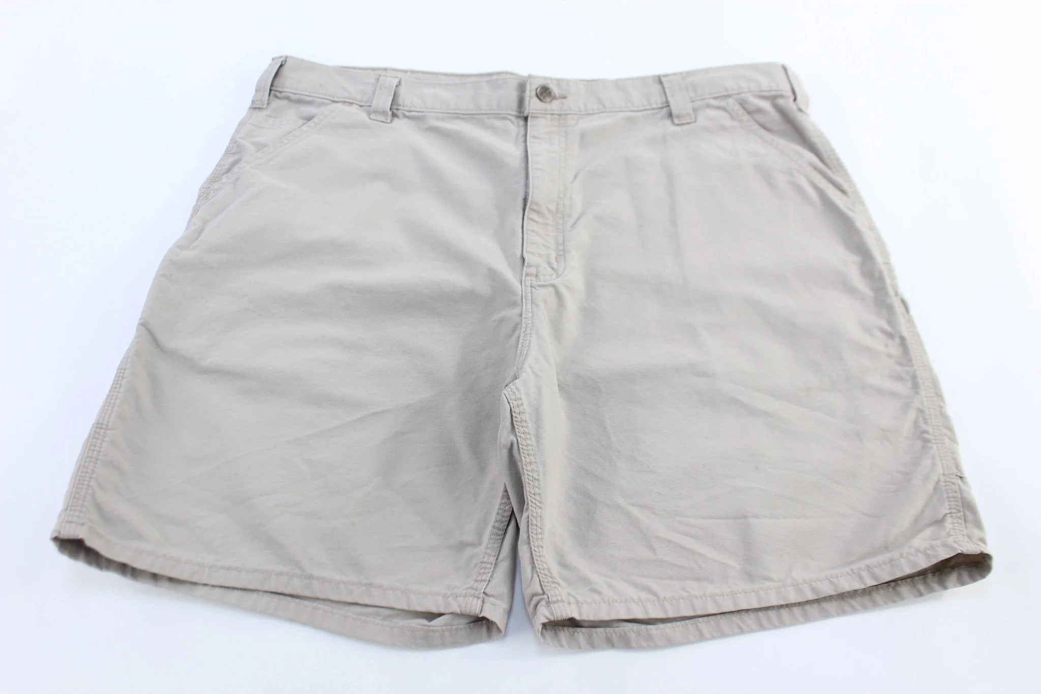 Carhartt Logo Patch Tan Shorts - Image 2