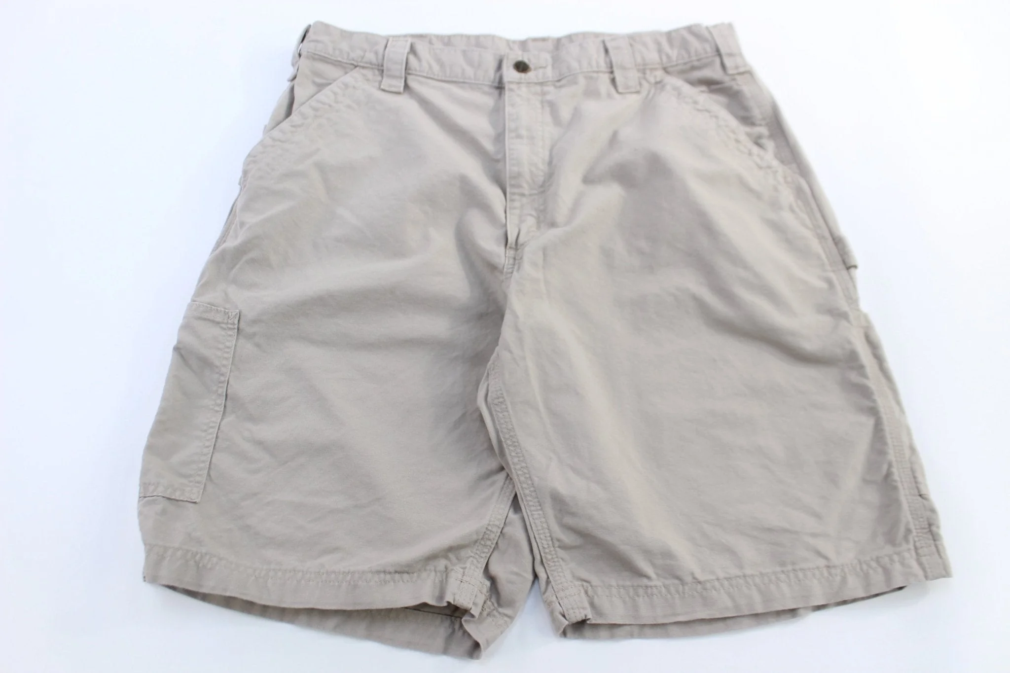 Carhartt Logo Patch Tan Shorts - Image 2