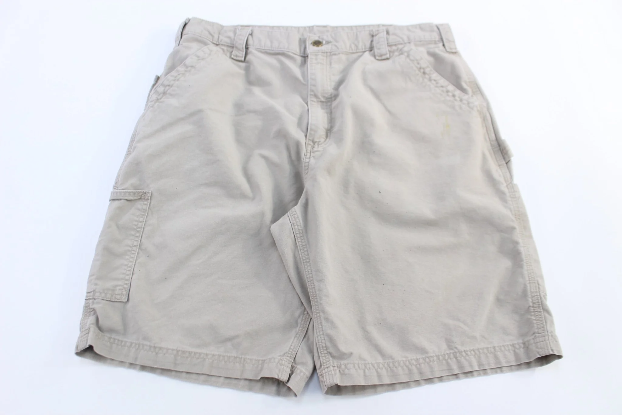 Carhartt Logo Patch Tan Shorts