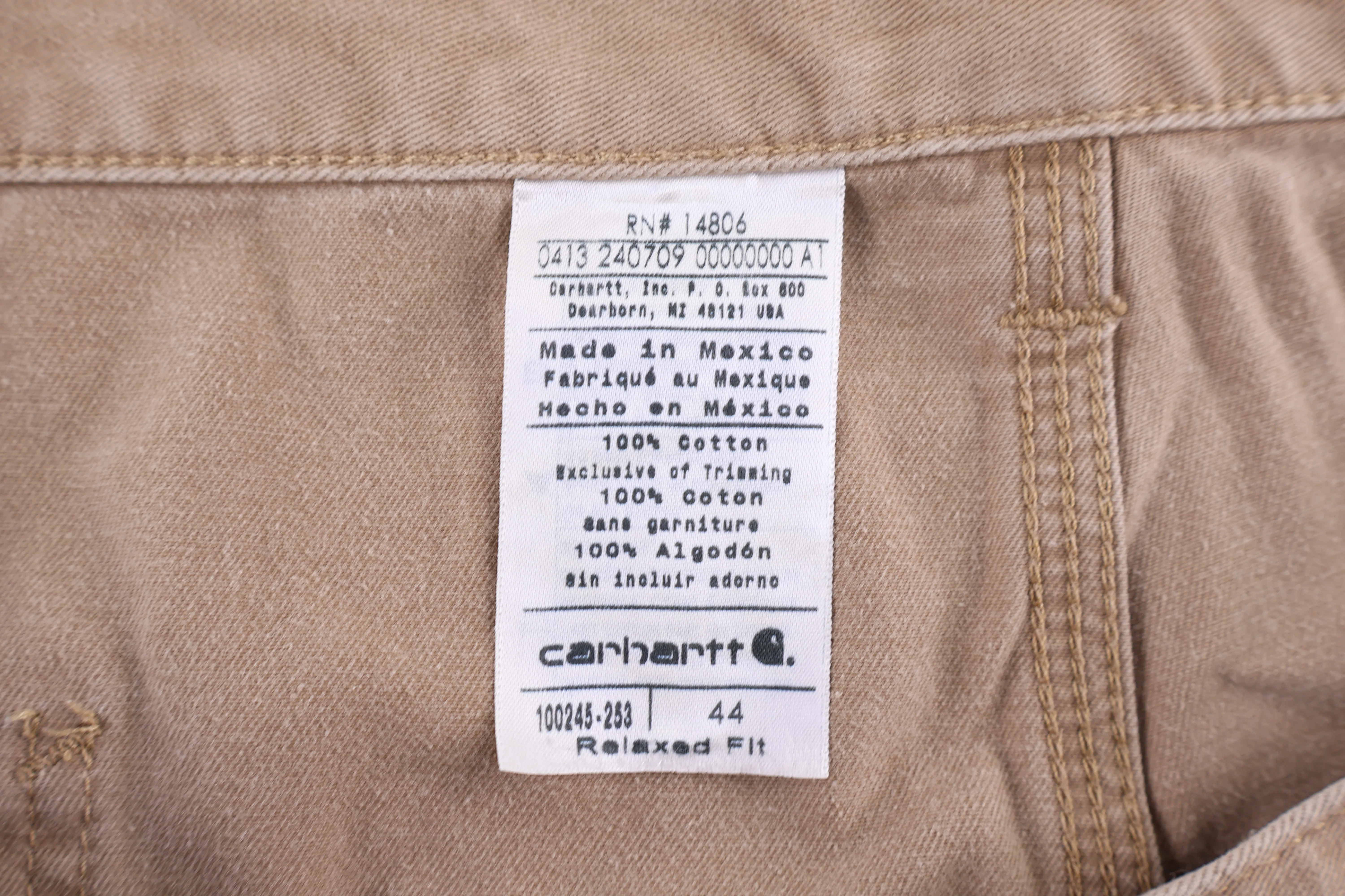 Carhartt Logo Patch Tan Shorts - Image 3