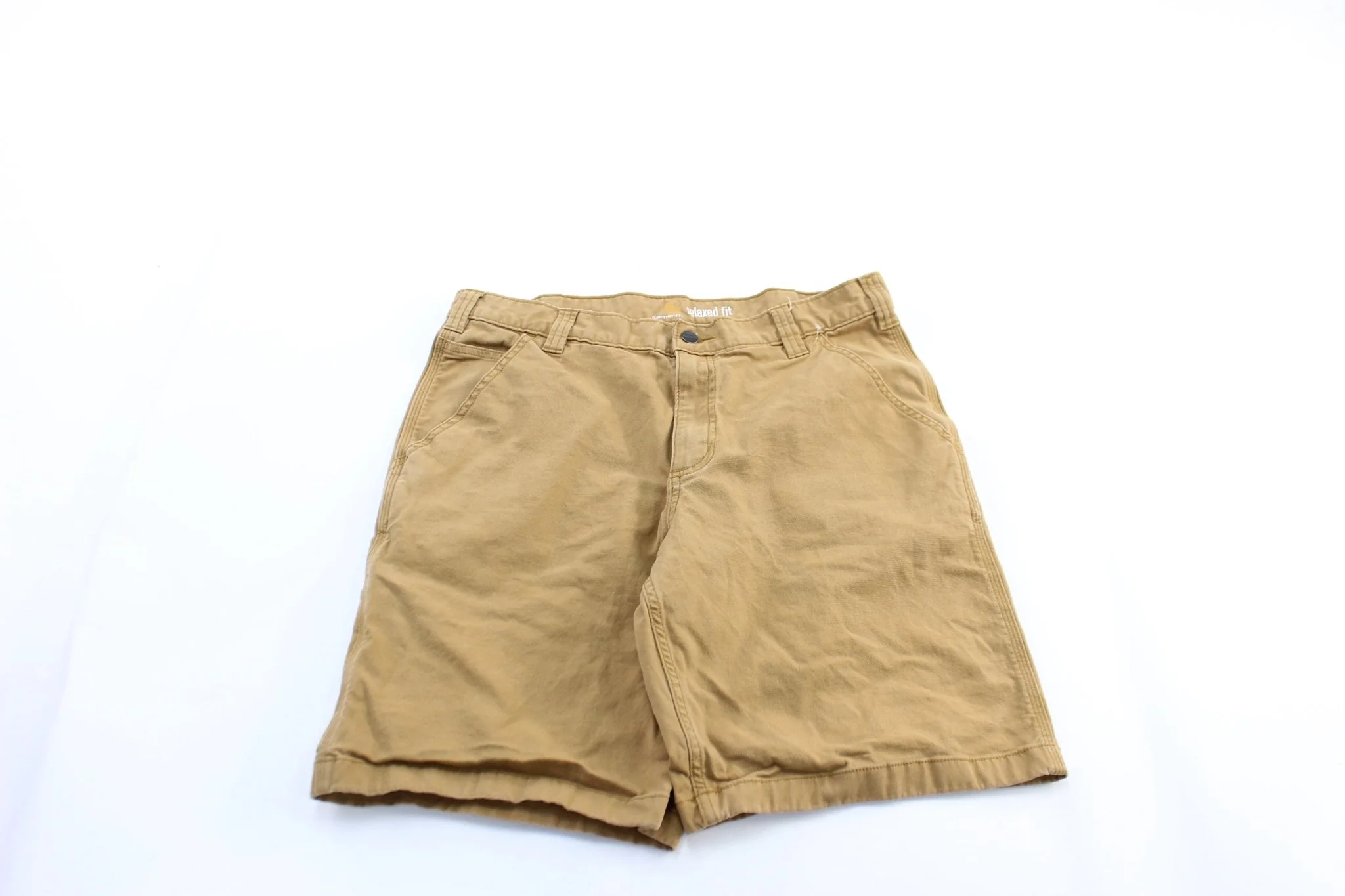 Carhartt Logo Patch Tan Shorts