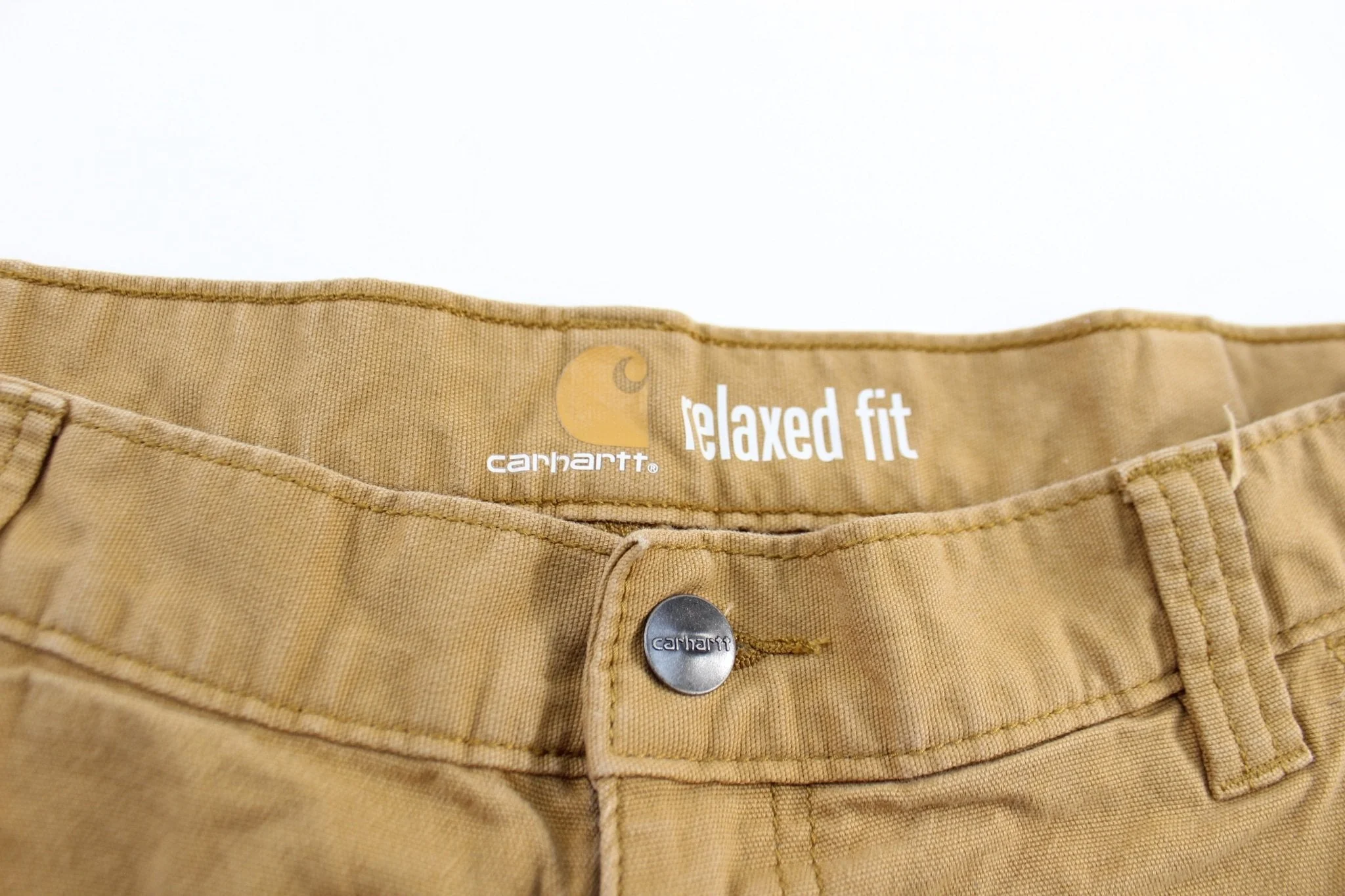 Carhartt Logo Patch Tan Shorts - Image 3