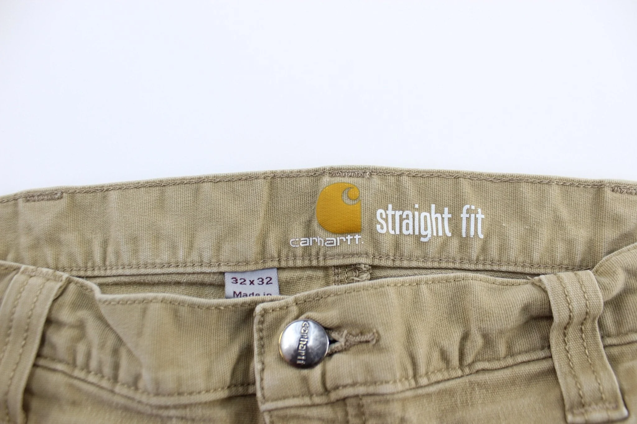 Carhartt Logo Patch Tan Slim Fit Pants - Image 3