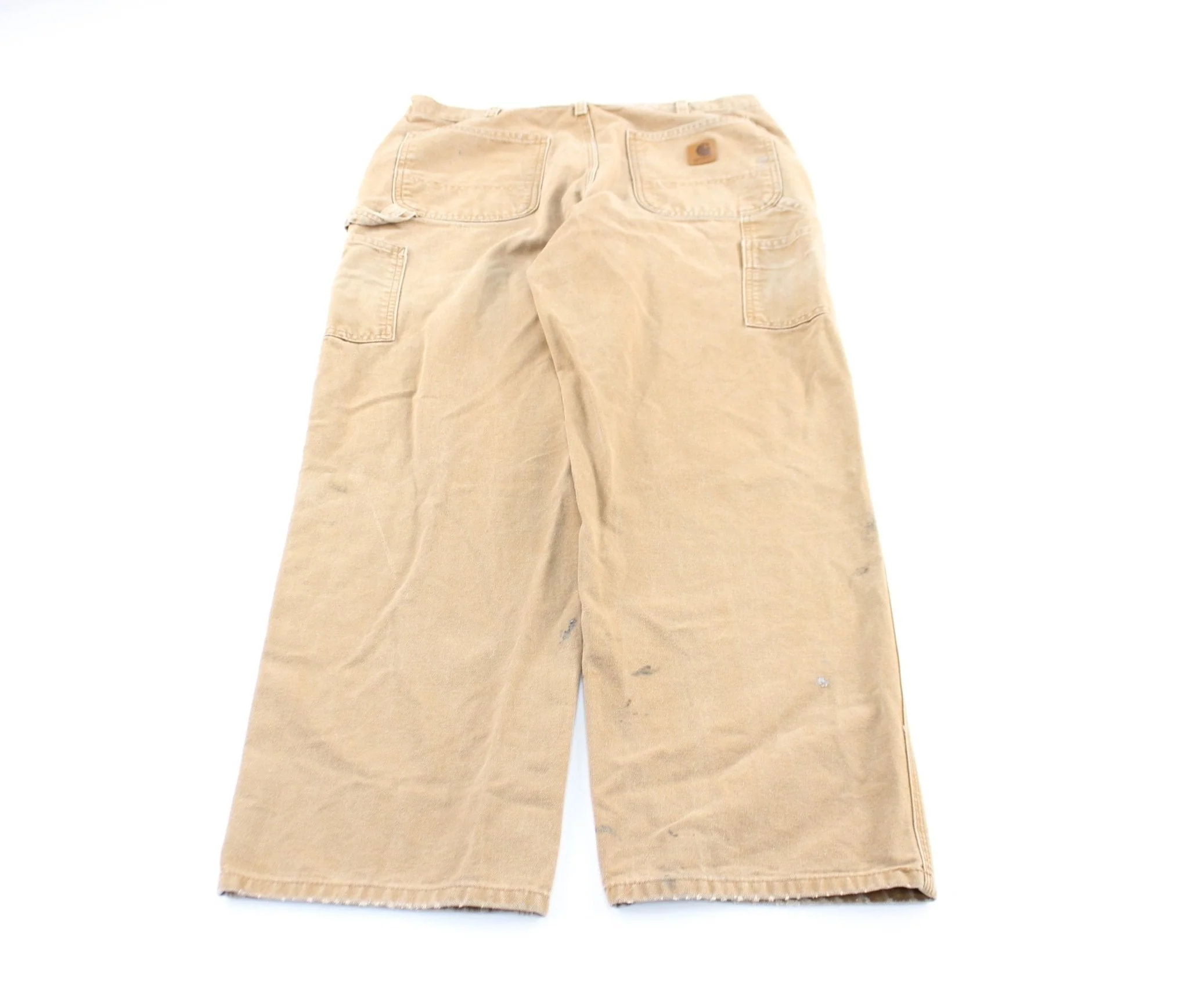 Carhartt Logo Patch Tan Workwear Pants - Image 2