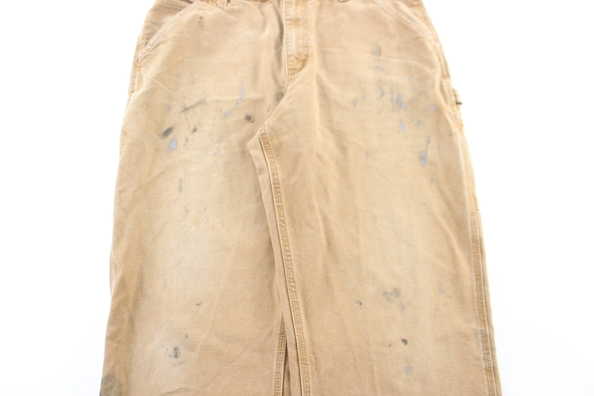Carhartt Logo Patch Tan Workwear Pants - Image 3