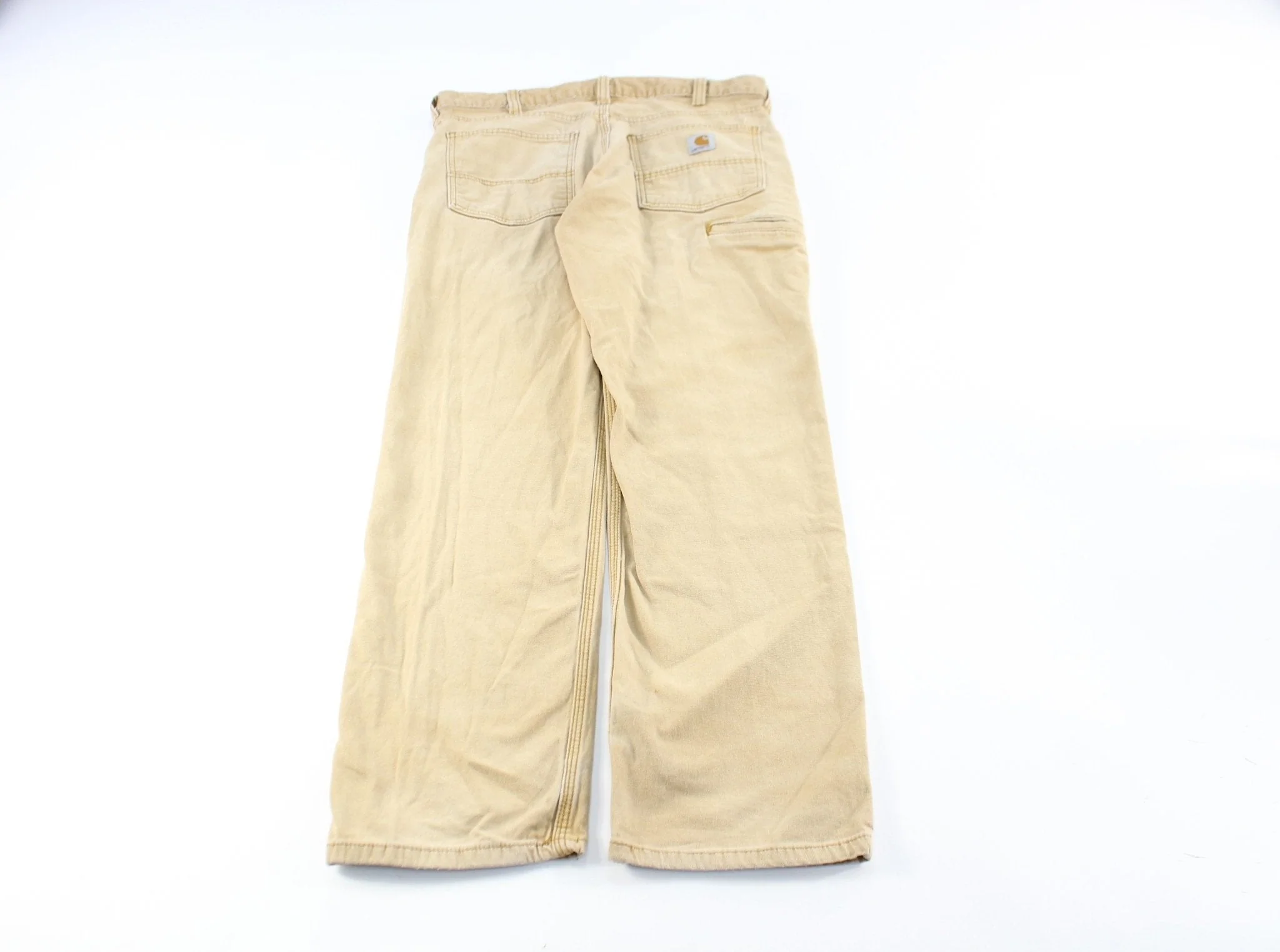Carhartt Logo Patch Tan Workwear Pants - Image 2