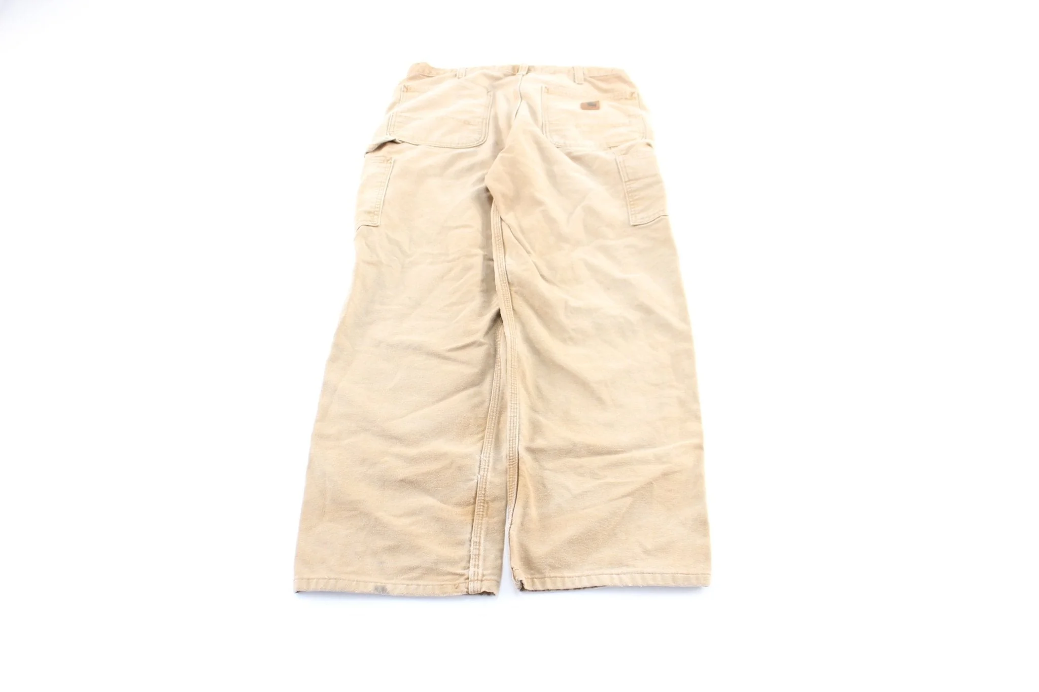 Carhartt Logo Patch Tan Workwear Pants - Image 2