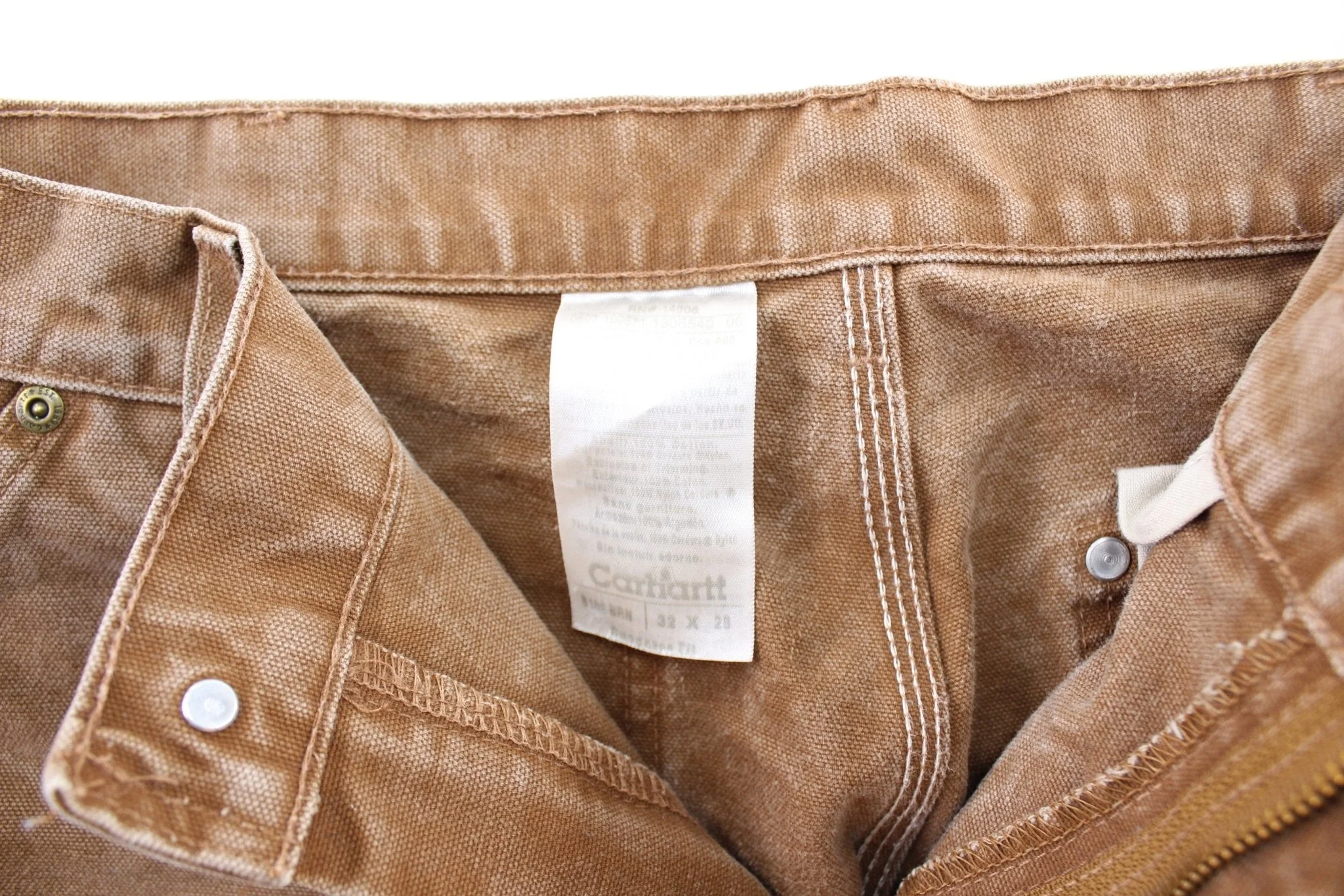 Carhartt Logo Patch Tan Workwear Pants - Image 3