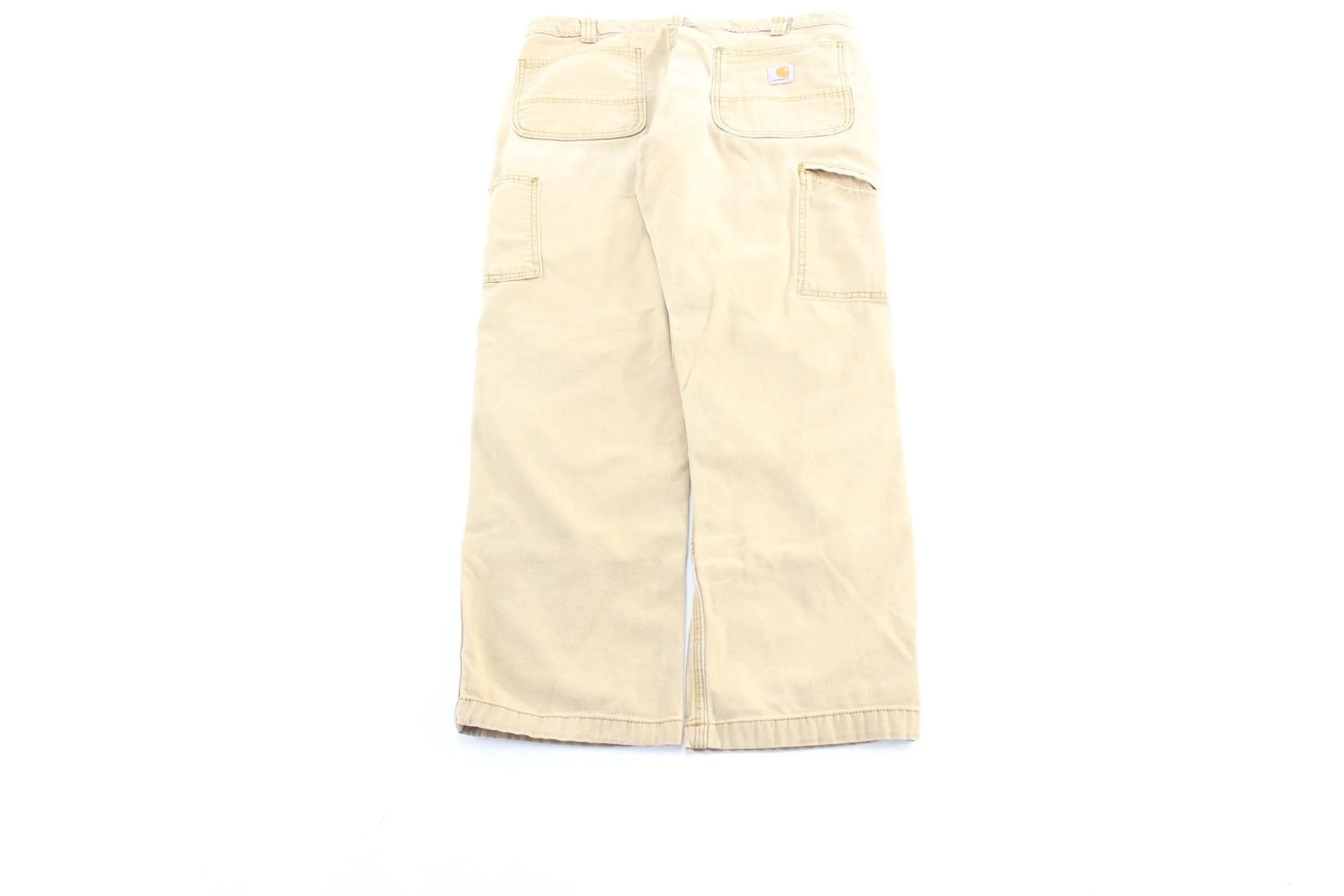 Carhartt Logo Patch Tan Workwear Pants - Image 2