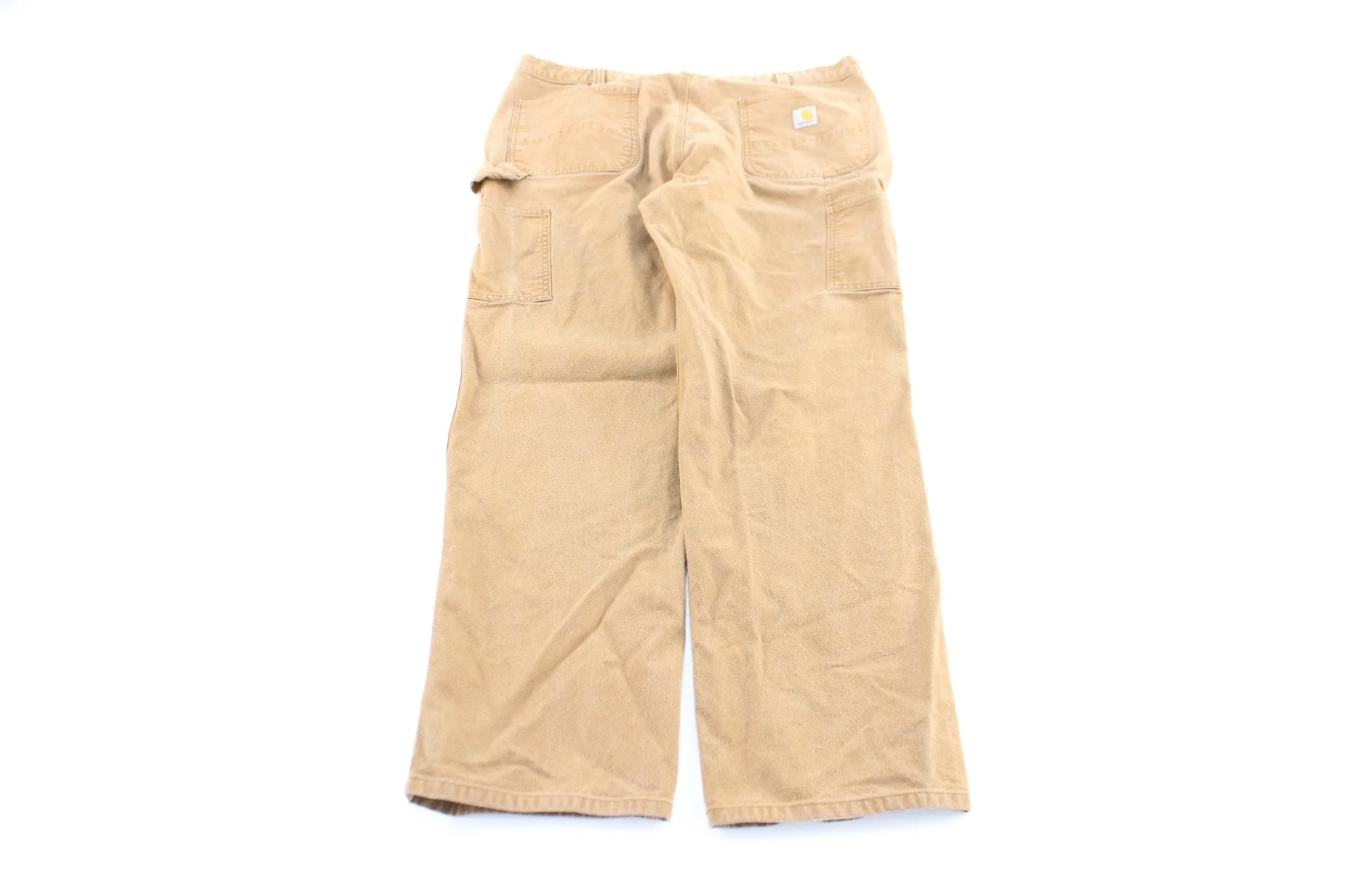 Carhartt Logo Patch Tan Workwear Pants - Image 2