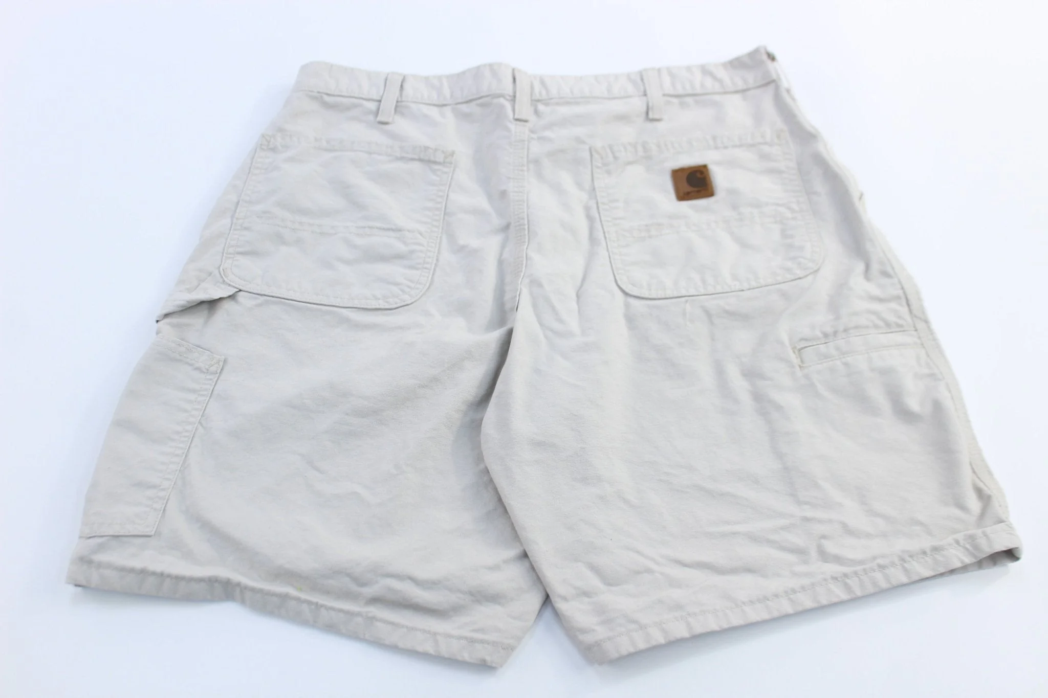 Carhartt Logo Patch White Carpenter Shorts - Image 2