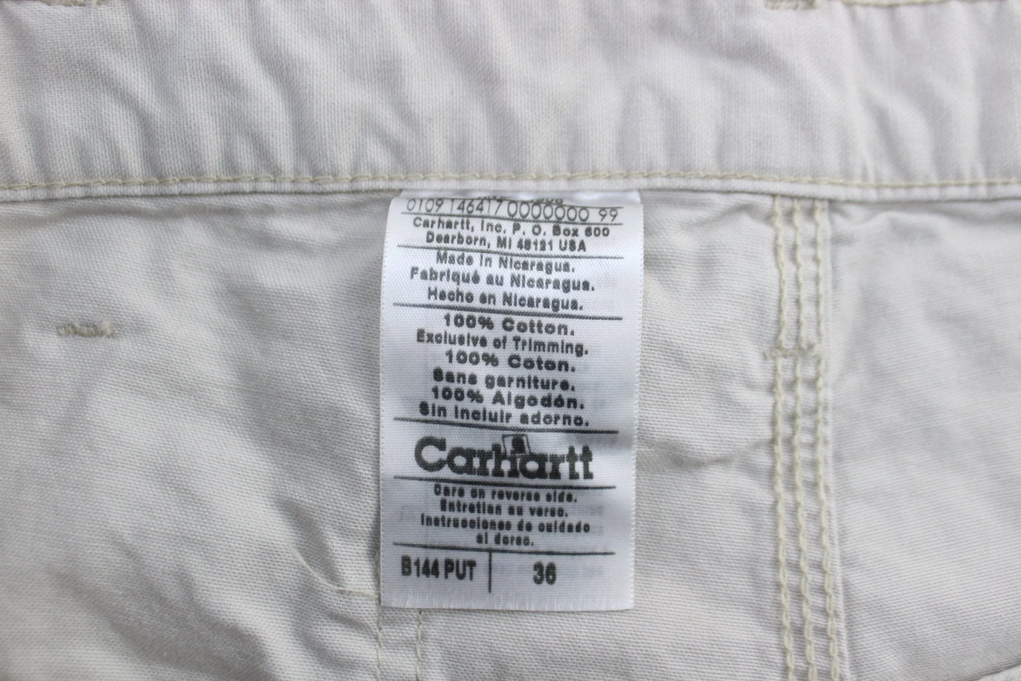 Carhartt Logo Patch White Carpenter Shorts - Image 3