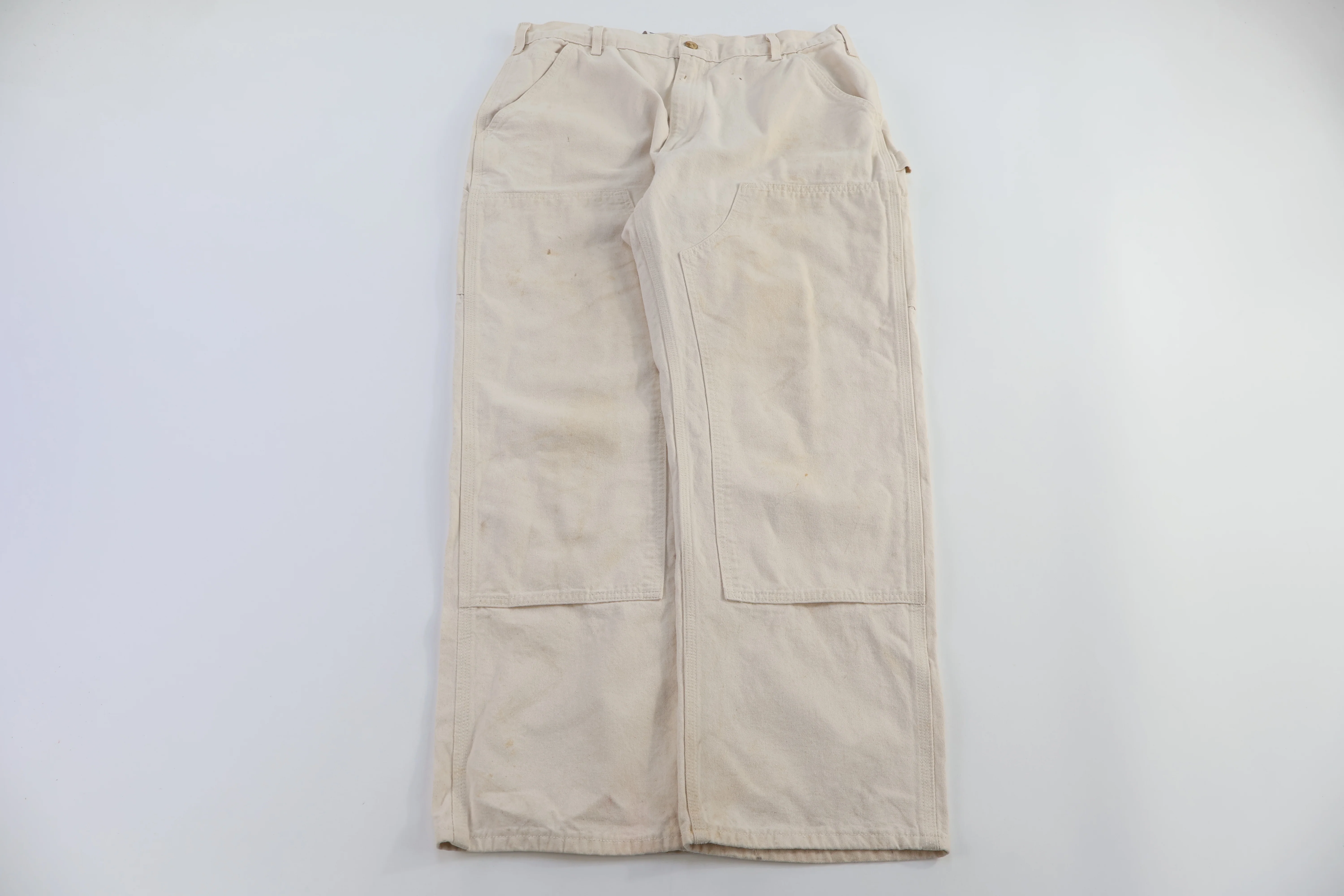 Carhartt Logo Patch White Double Knee Pants