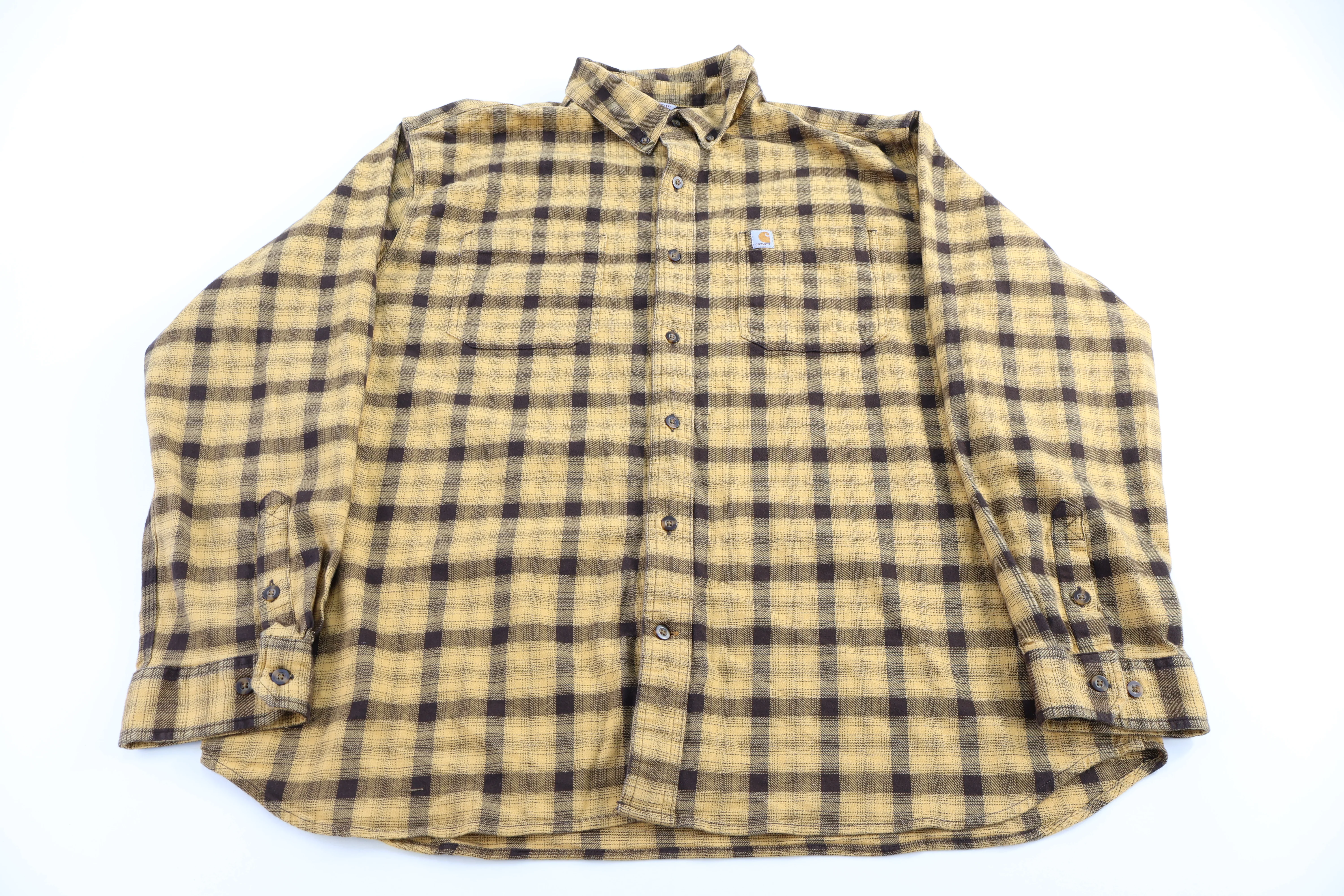 Carhartt Logo Patch Yellow & Black LS Button Down