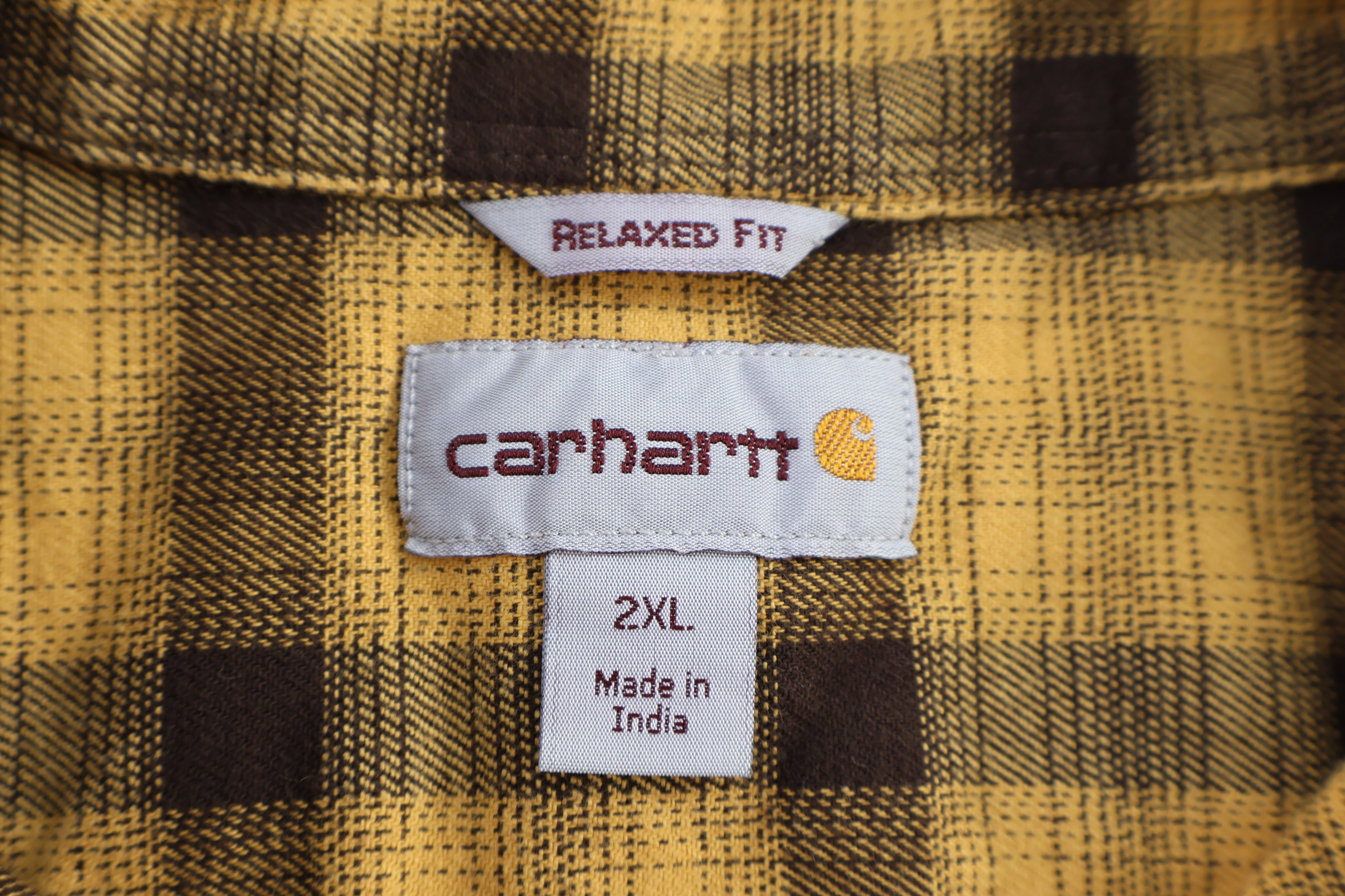 Carhartt Logo Patch Yellow & Black LS Button Down - Image 3