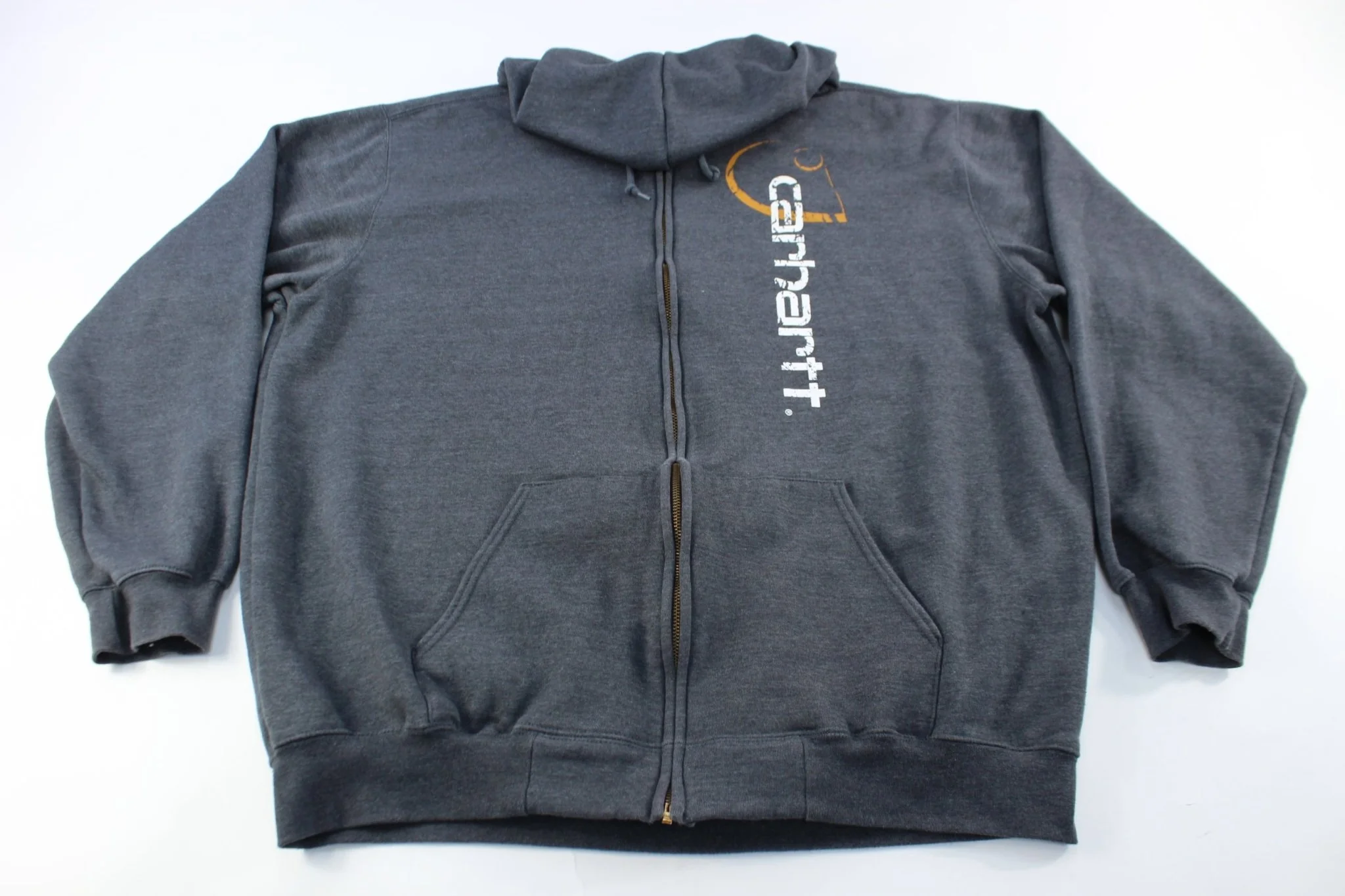 Carhartt Spellout Grey Zip Up Jacket