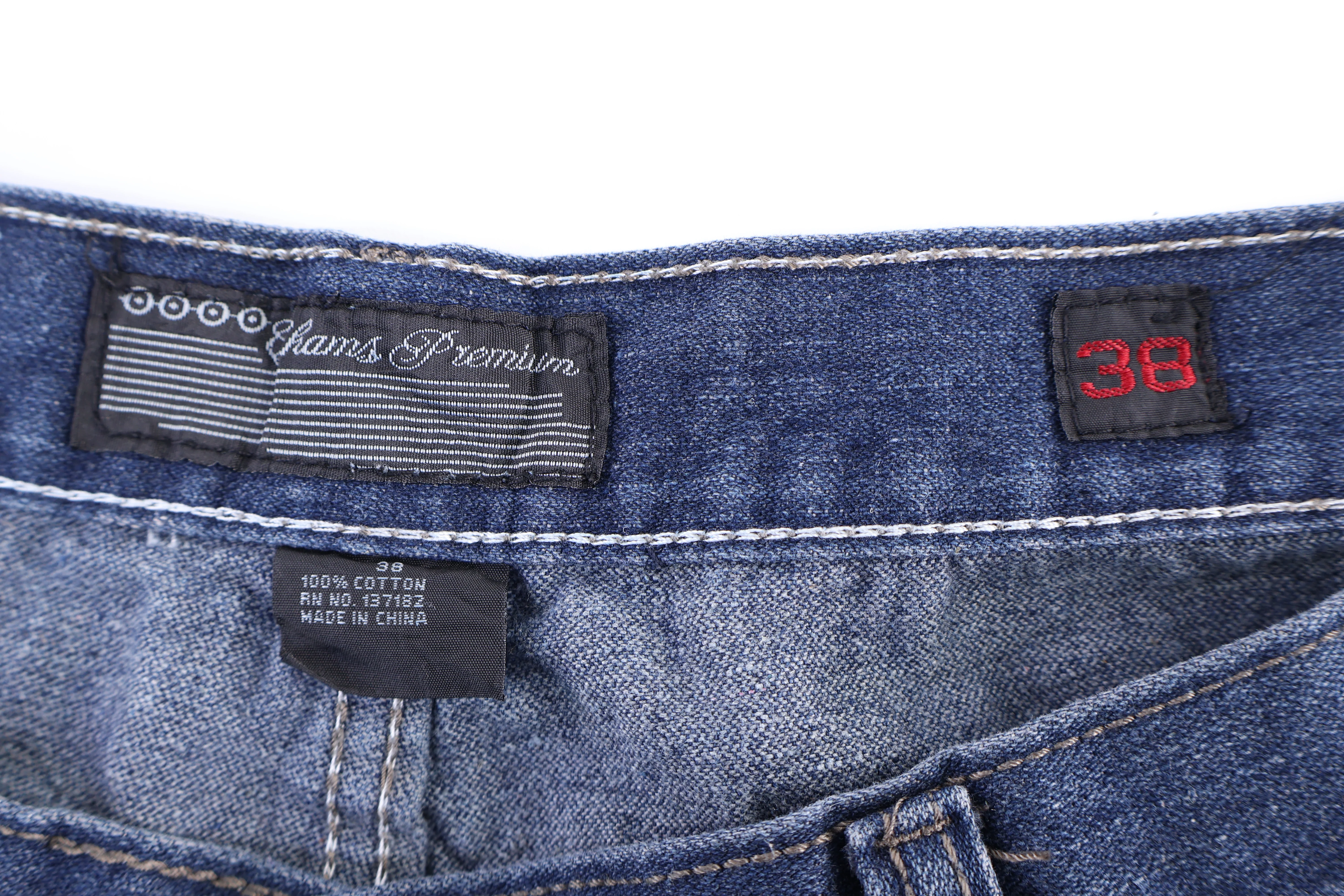 Chams Premium Dark Wash Denim Shorts - Image 4