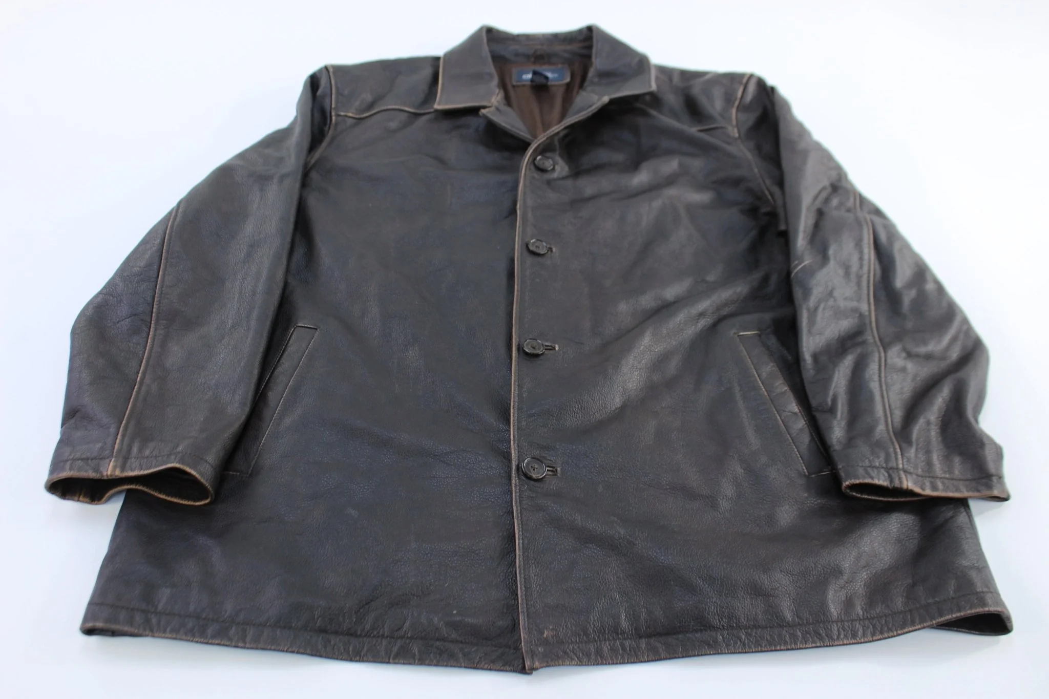 Cherokee Dark Brown Leather Coat