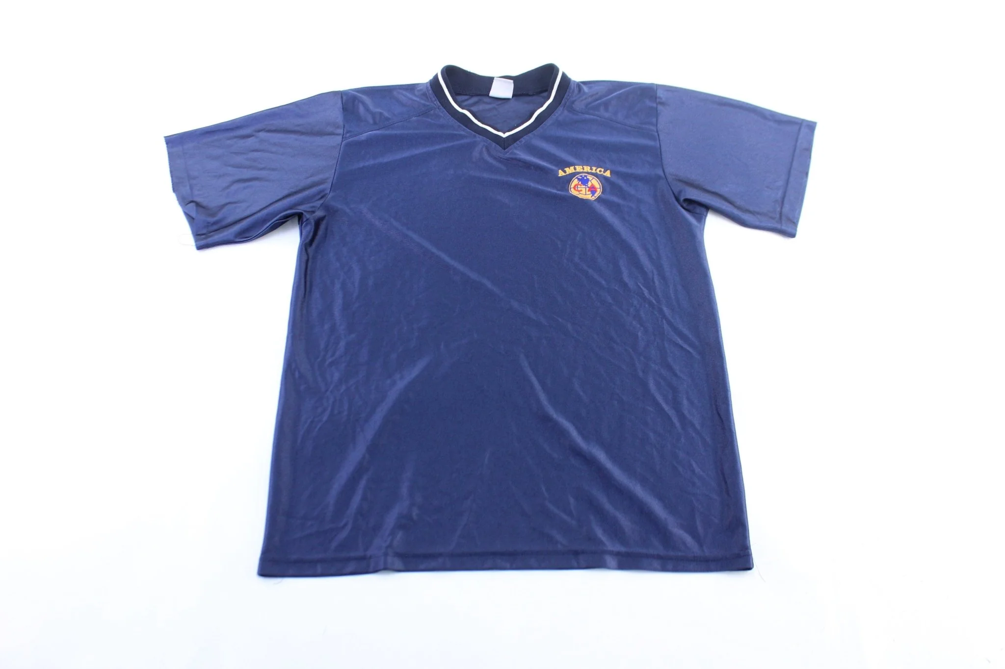 Club America Embroidered Patch Blue Soccer Jersey