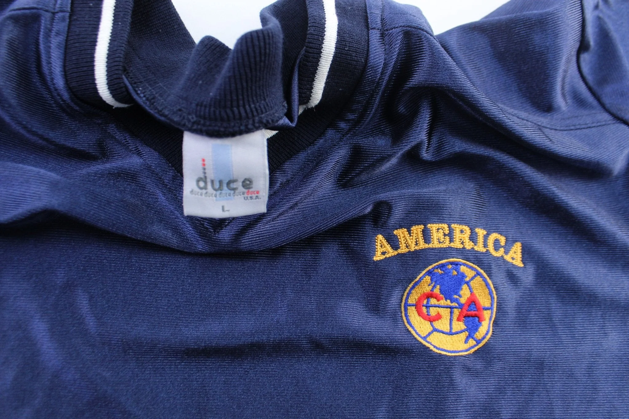 Club America Embroidered Patch Blue Soccer Jersey - Image 3