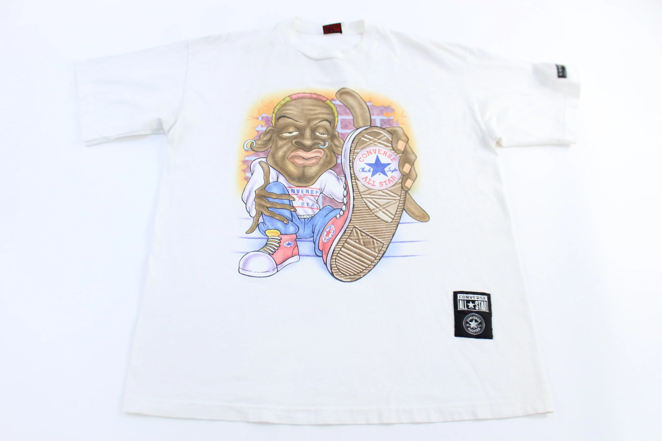 90's Converse All Star Dennis Rodman Caricature T-shirt