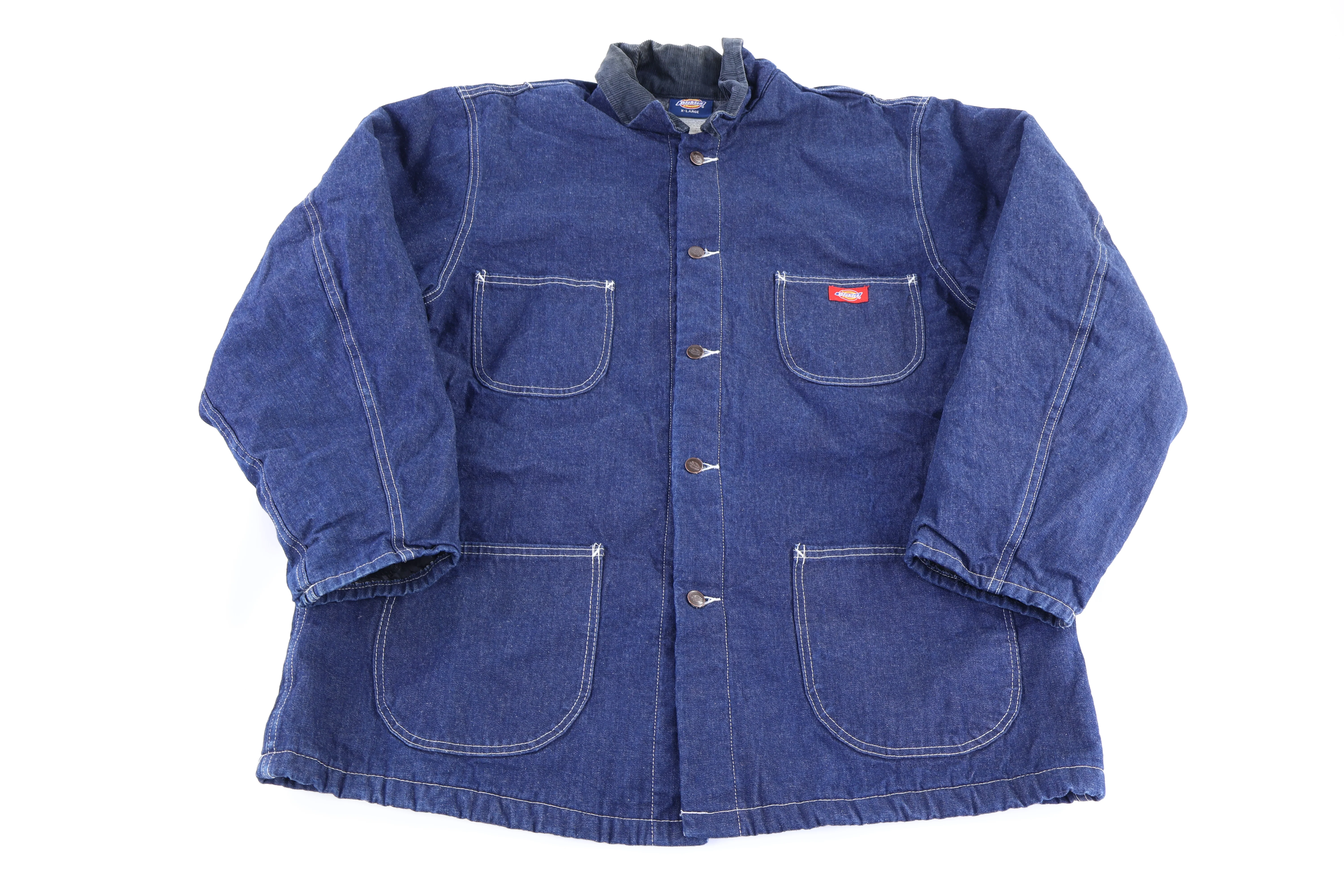 Dickies Logo Patch Blanket Lined Denim Chore Jacket