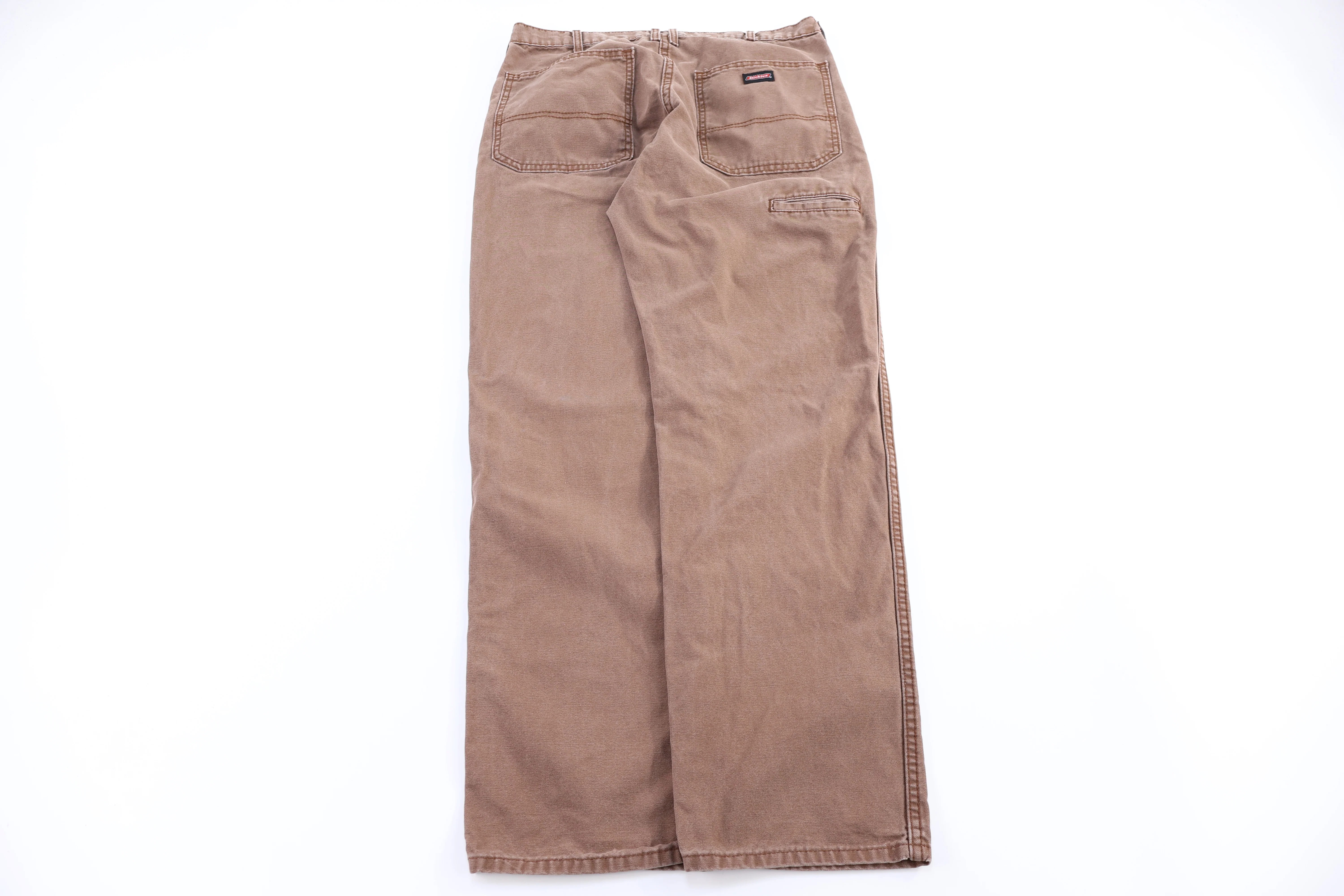 Dickies Logo Patch Brown Pants - Image 2