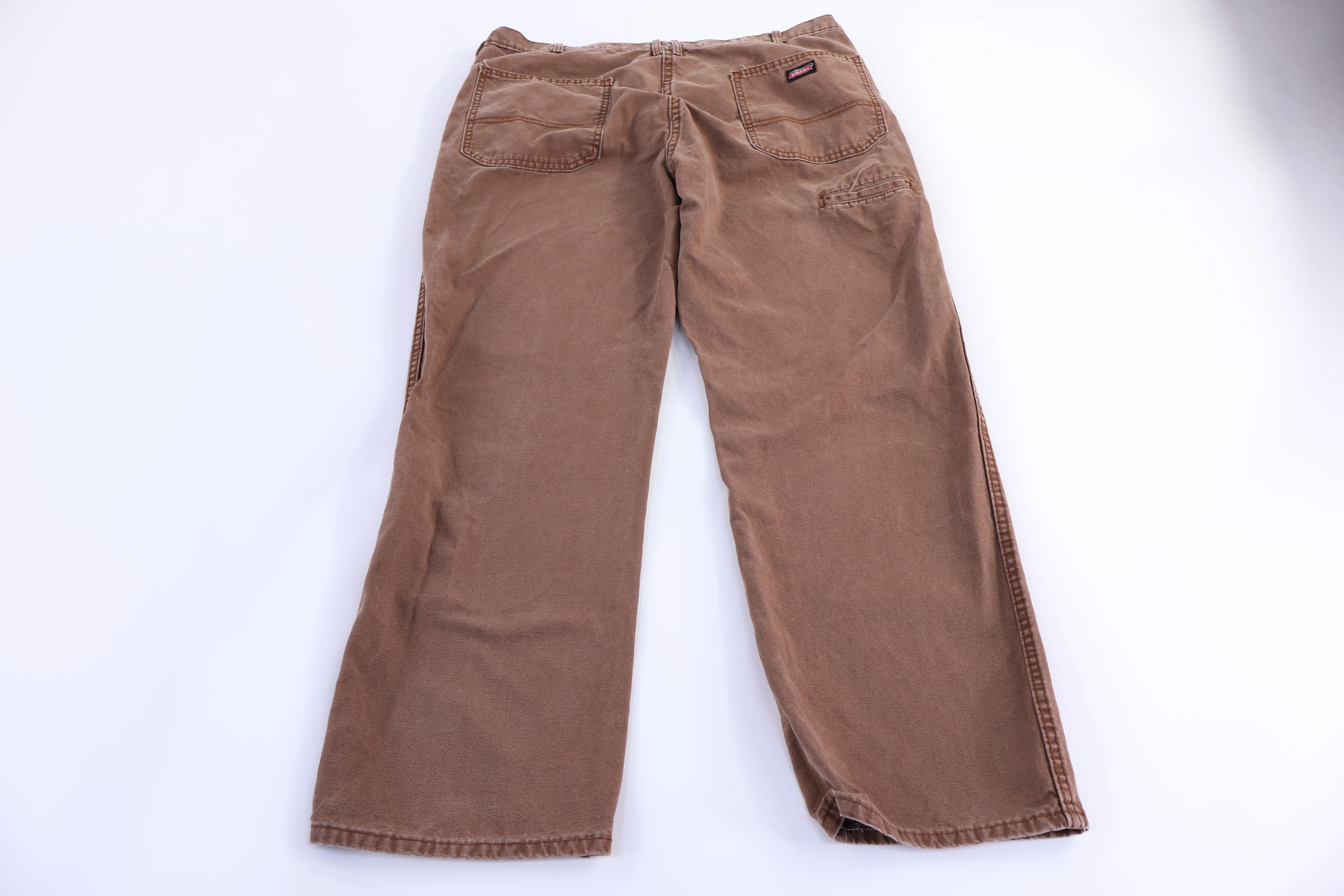 Dickies Logo Patch Brown Pants - Image 2